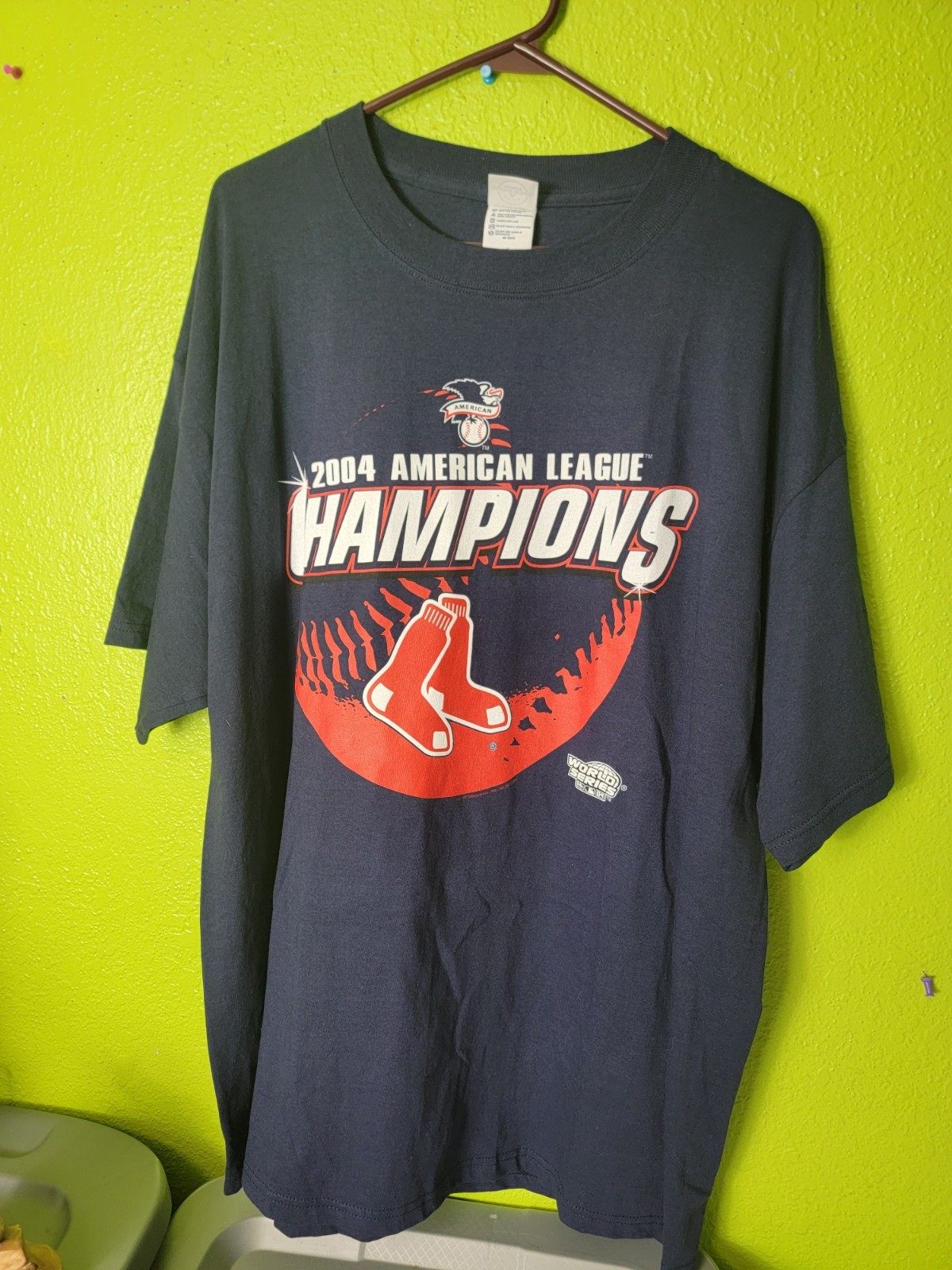 Vintage 2004 Boston Red Sox American League Champions Shirt Size XL Y2K