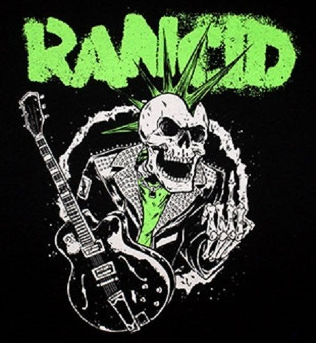RANCID Skele Guitar Punk Rock Music Band Concert T-Shirt Men\'s S M L XL