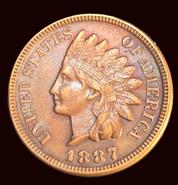 1887 Indian Head Cent - Lightly Circulated, Flashy - 