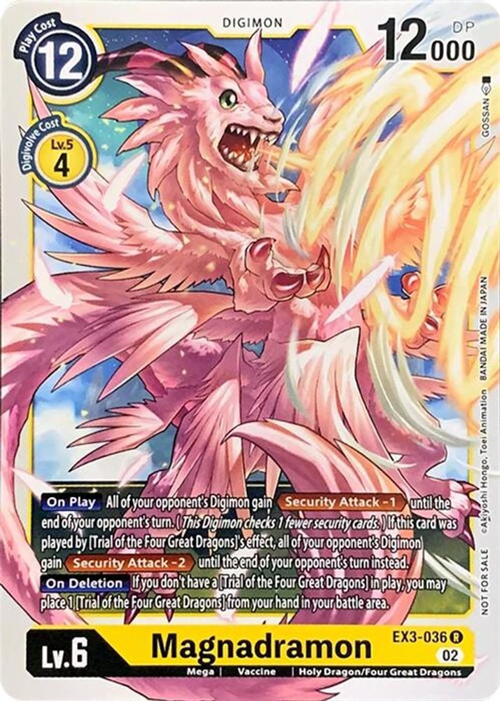 2026 Digimon Card Game: RPC - Magnadramon (#EX3-036 R, Rare, Near Mint) 2026 Digimon Card Game: RPC - Magnadramon (#EX3-036 R, Rare, Near Mint)