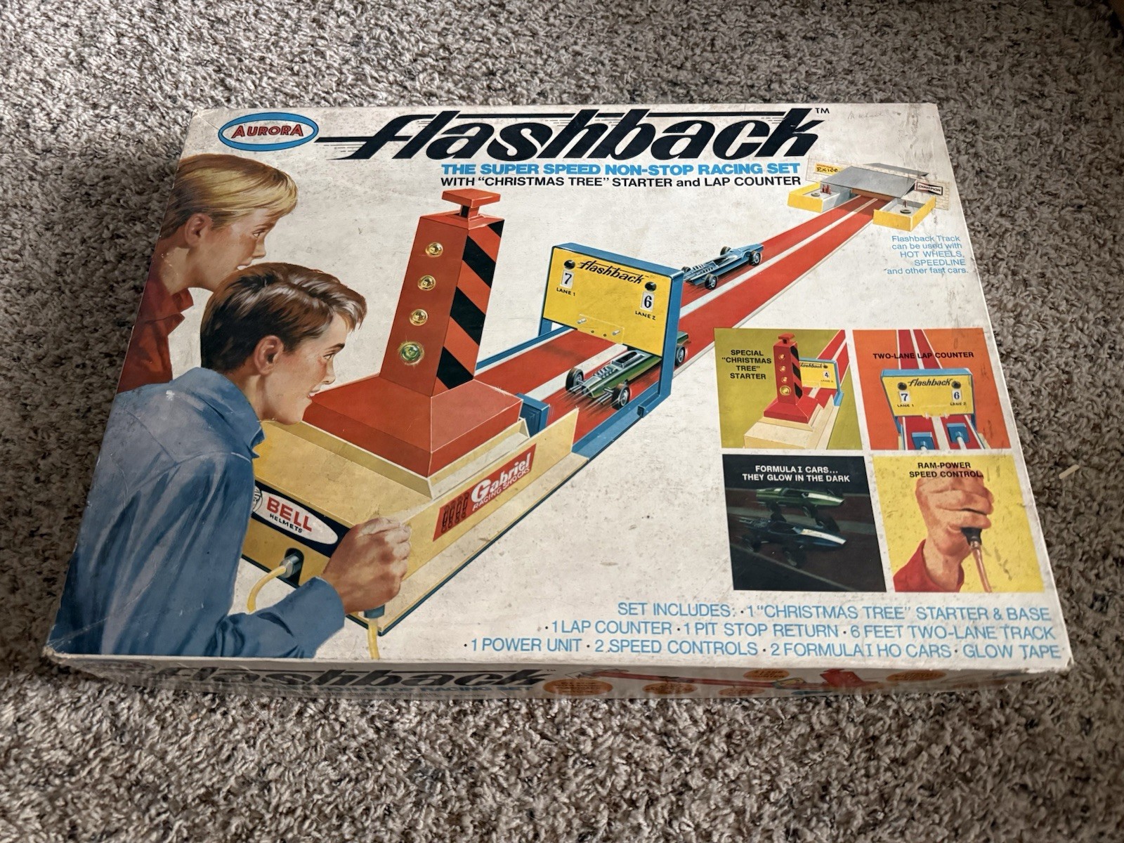 Vintage Aurora Flashback Super Speed Racing Set Not Complete? With Cars See Pics Vintage Aurora Flashback Super Speed Racing Set Not Complete? With Cars See Pics