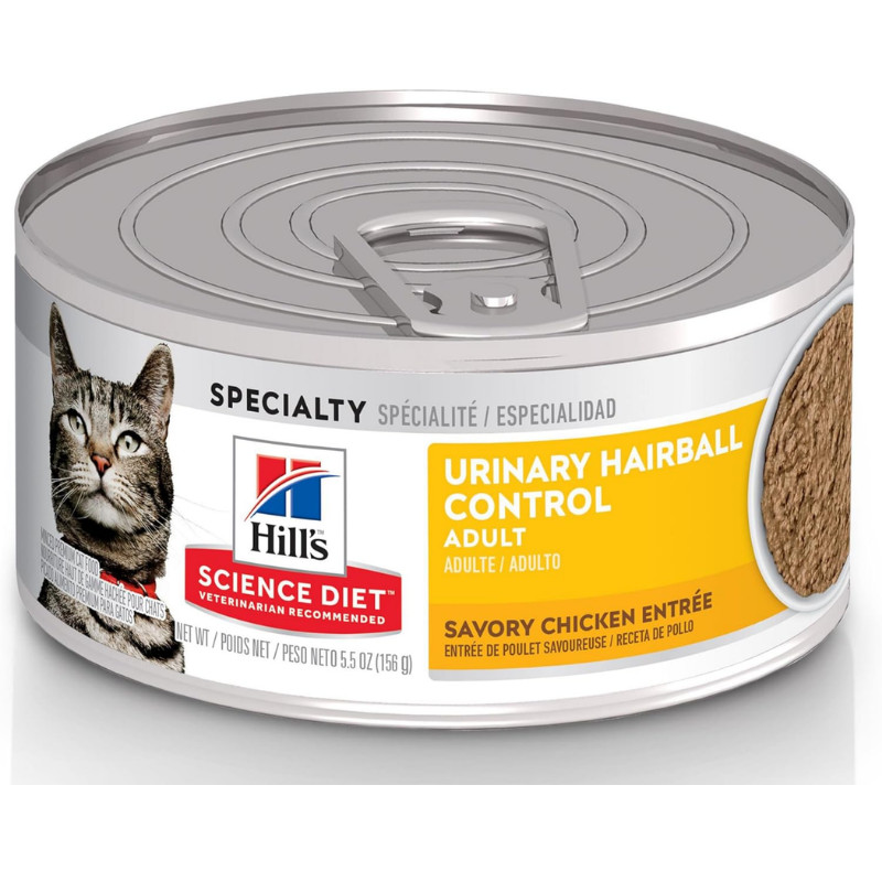 Hill\'s Science Diet Urinary & Hairball Chicken Cat Food 24x2.9 oz Hill\'s Science Diet Urinary & Hairball Chicken Cat Food 24x2.9 oz