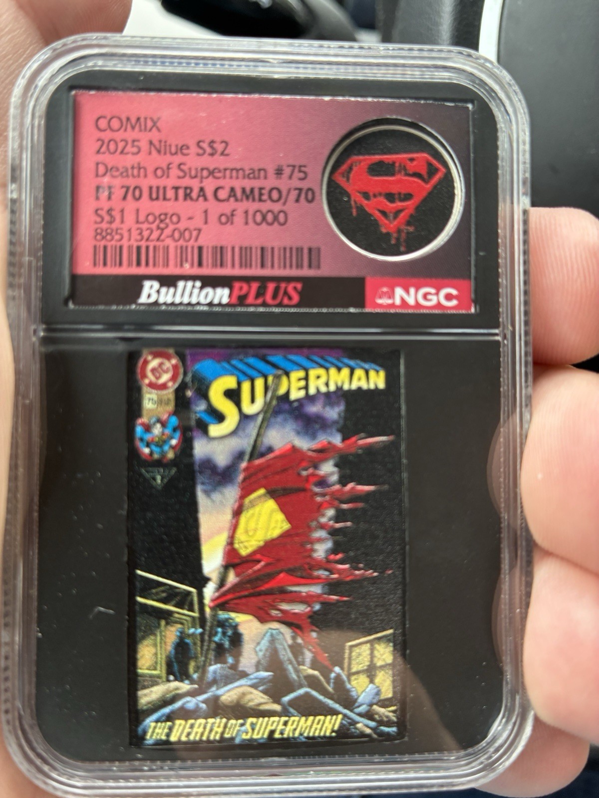 2025 Niue 1 oz Silver & 1/10 Silver Death of Superman NGC PF70/70 UC  #277/1000