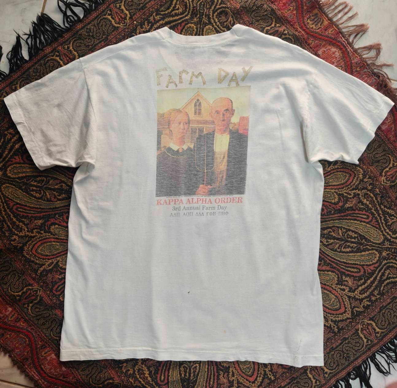 Vintage 1994 Kappa Alpha Order Farm Day T-Shirt XL Made USA 