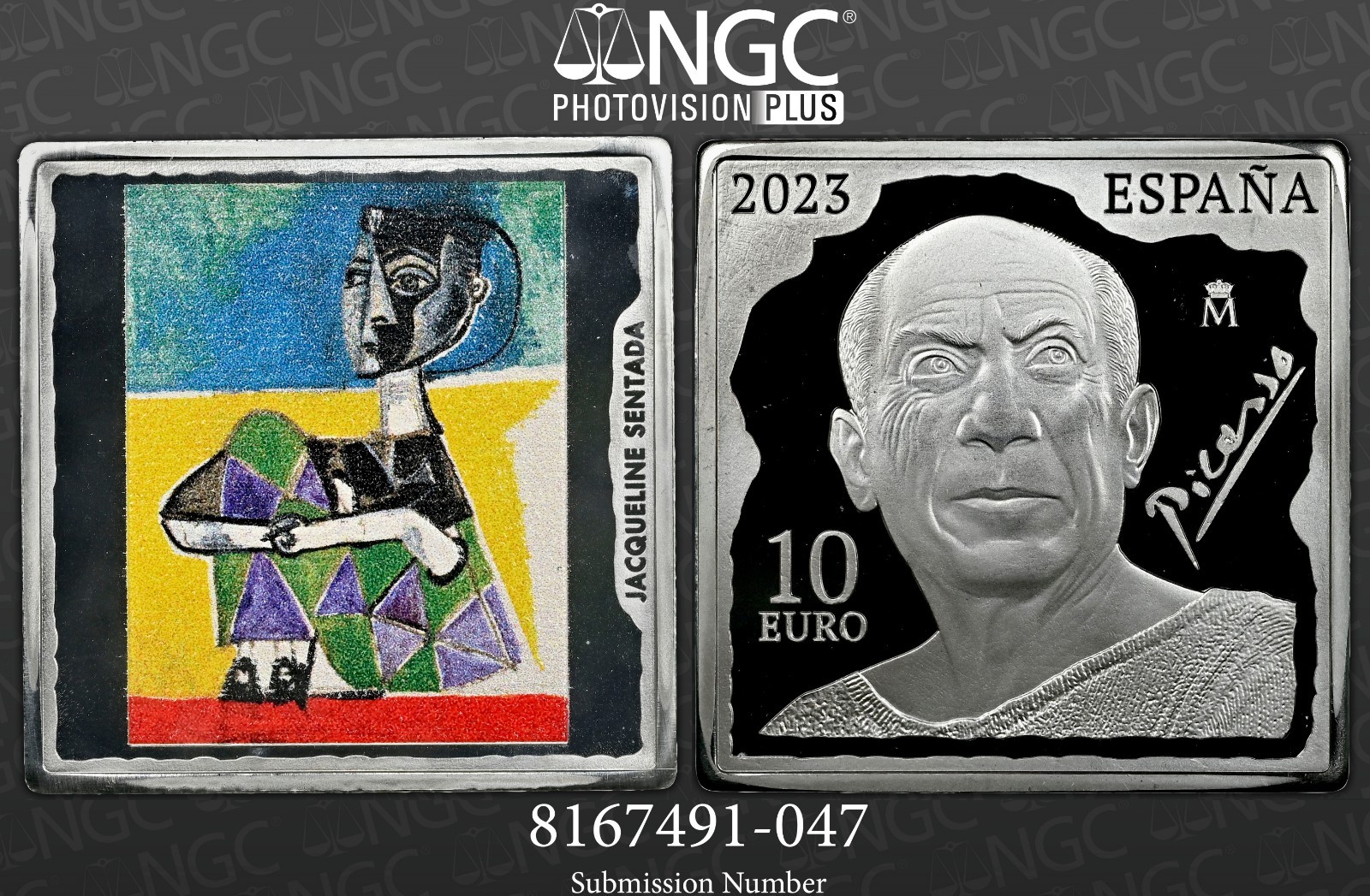 2023M Spain S10E Picasso Jaqueline 1 oz Silver 1st/500 NGC PF 70 UC Top Pop