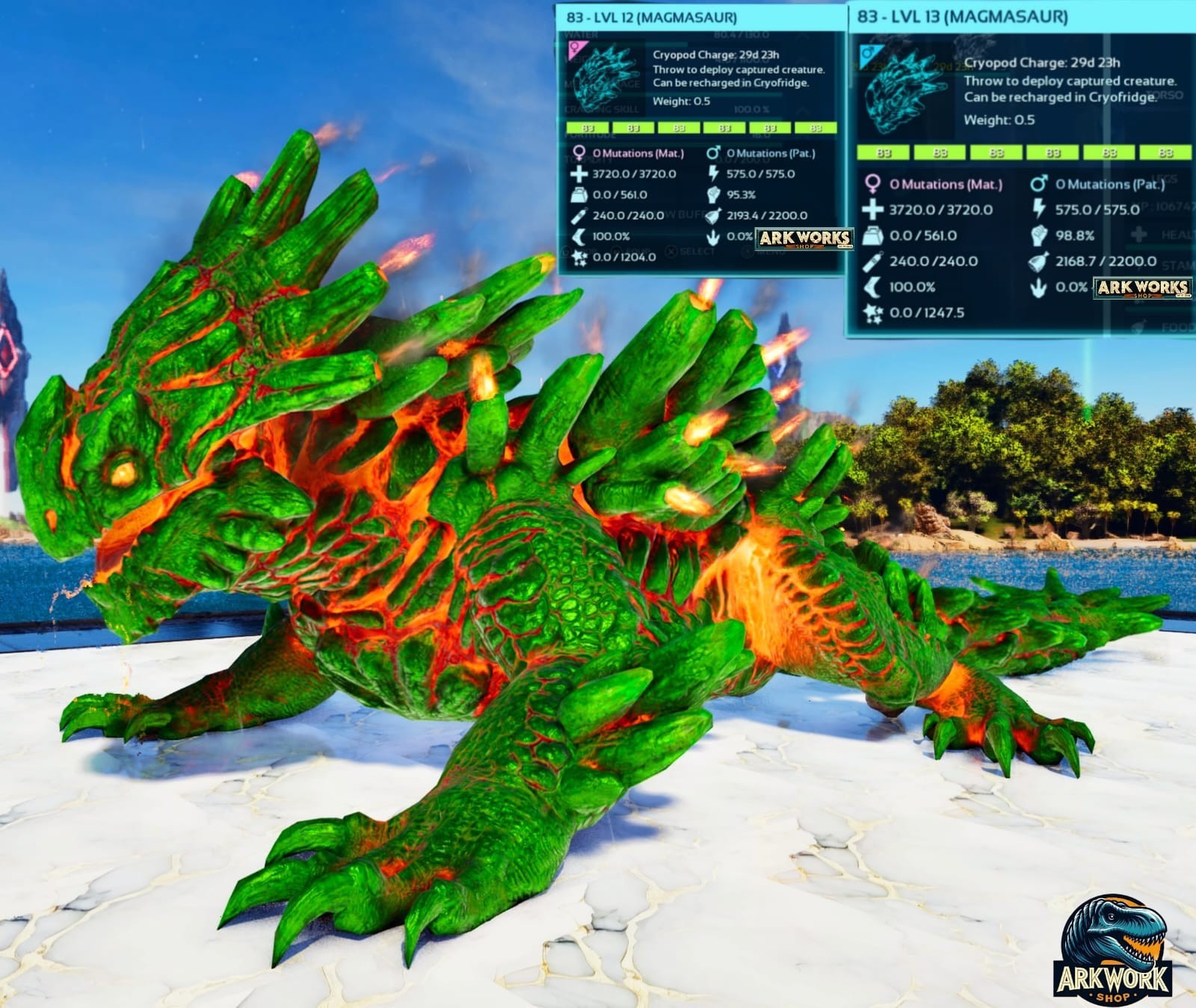 🦖ARK Survival Ascended Magmasaur Colors PVE PS5/XBOX/PC