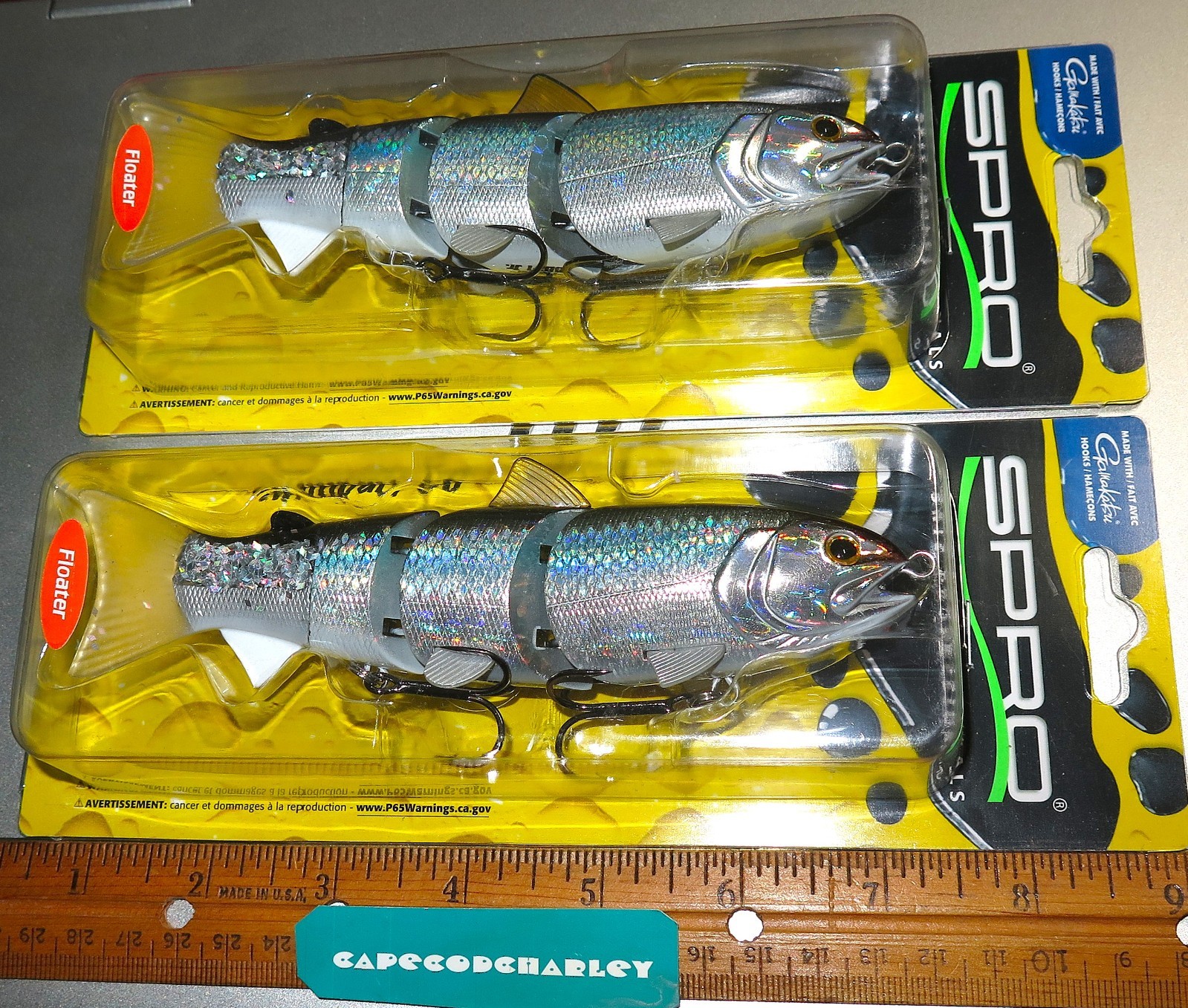 Lot of (2) Two SPRO SWIMBAIT 60 FLOATERS 6 Lot of (2) Two SPRO SWIMBAIT 60 FLOATERS 6