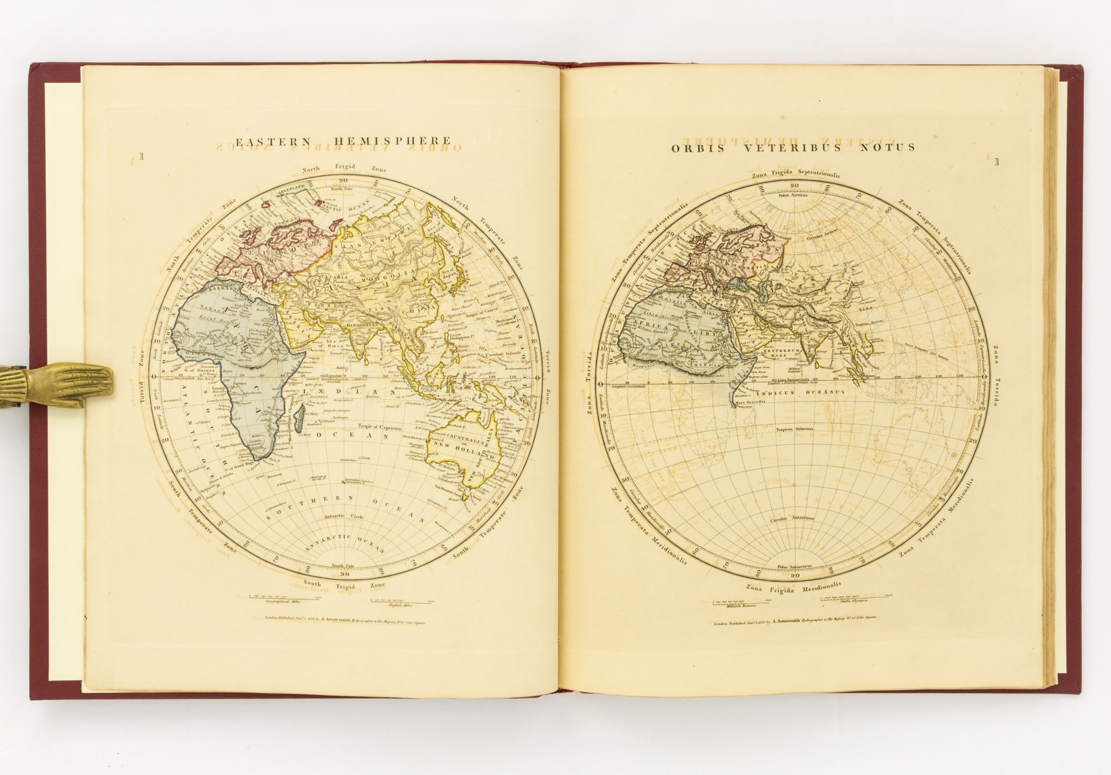 Aaron ARROWSMITH: Orbis Terrarum Veteribus Noti Descriptio / 1st Edition 1828