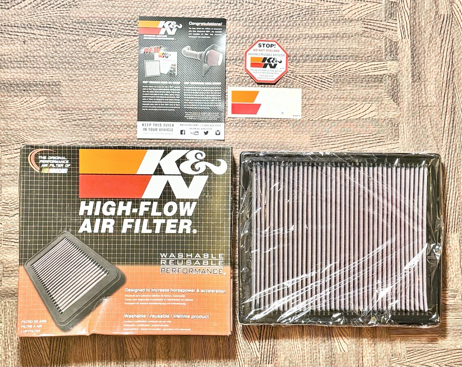 K&N High Flow Replacement Air Filter 33-2286 - Washable & Reusable New K&N High Flow Replacement Air Filter 33-2286 - Washable & Reusable New