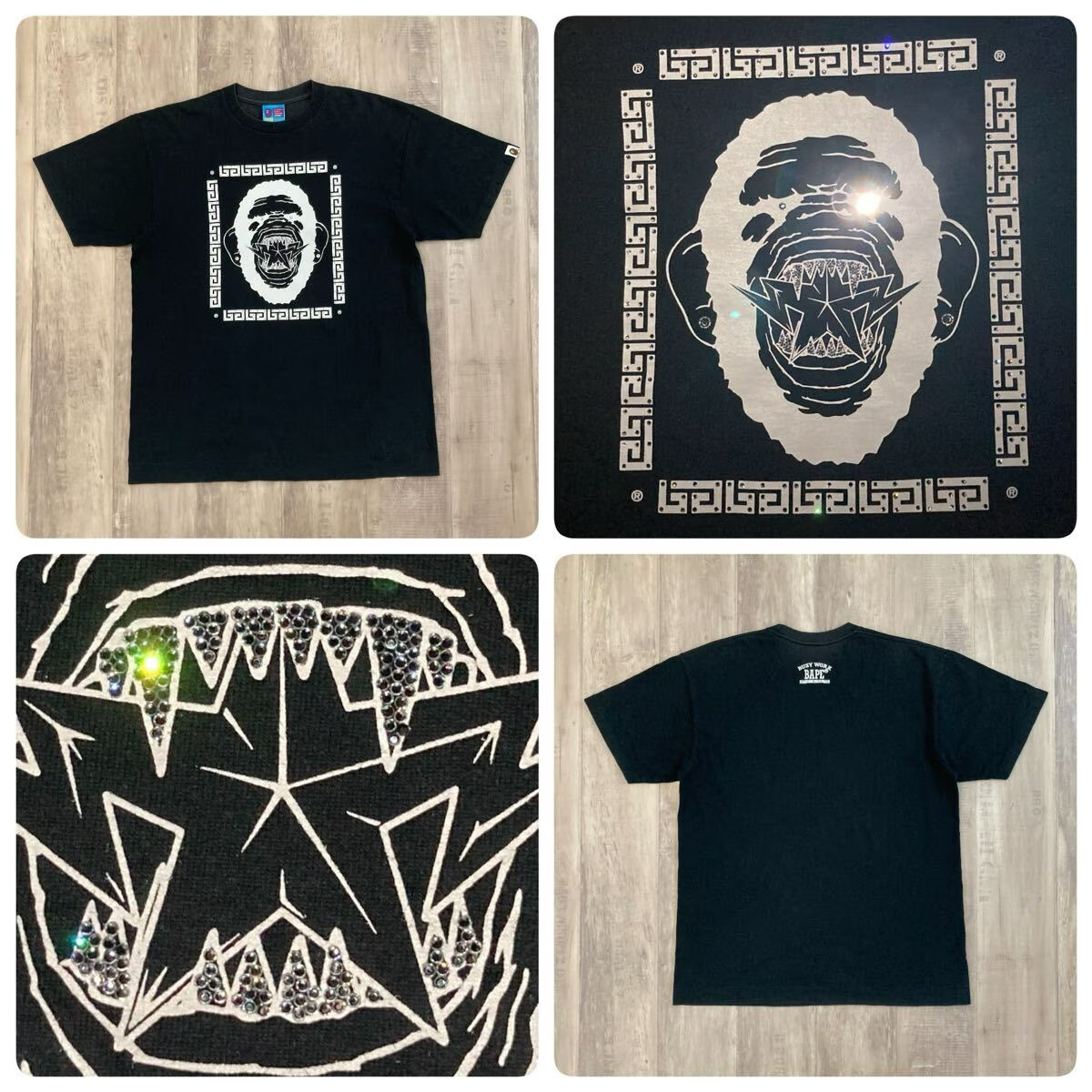 Swarovski BAPE STA Giant Ape T-Shirt a bathing ape NIGO Size L