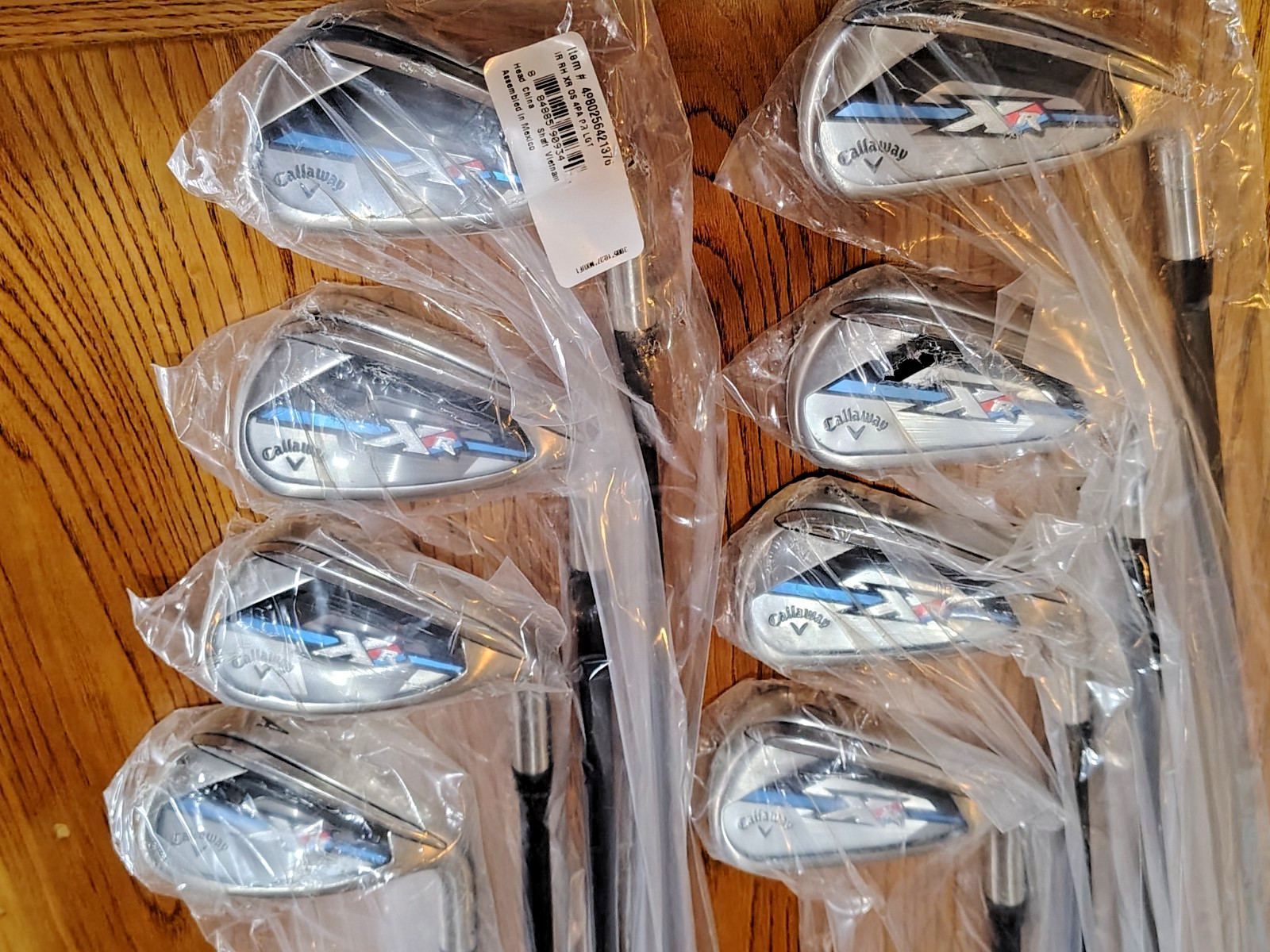 NEW CALLAWAY XR OS GRAPHITE IRON SET 4-PW, GW /8 CLUBS TOTAL /FUBUKI SR FLEX LOT