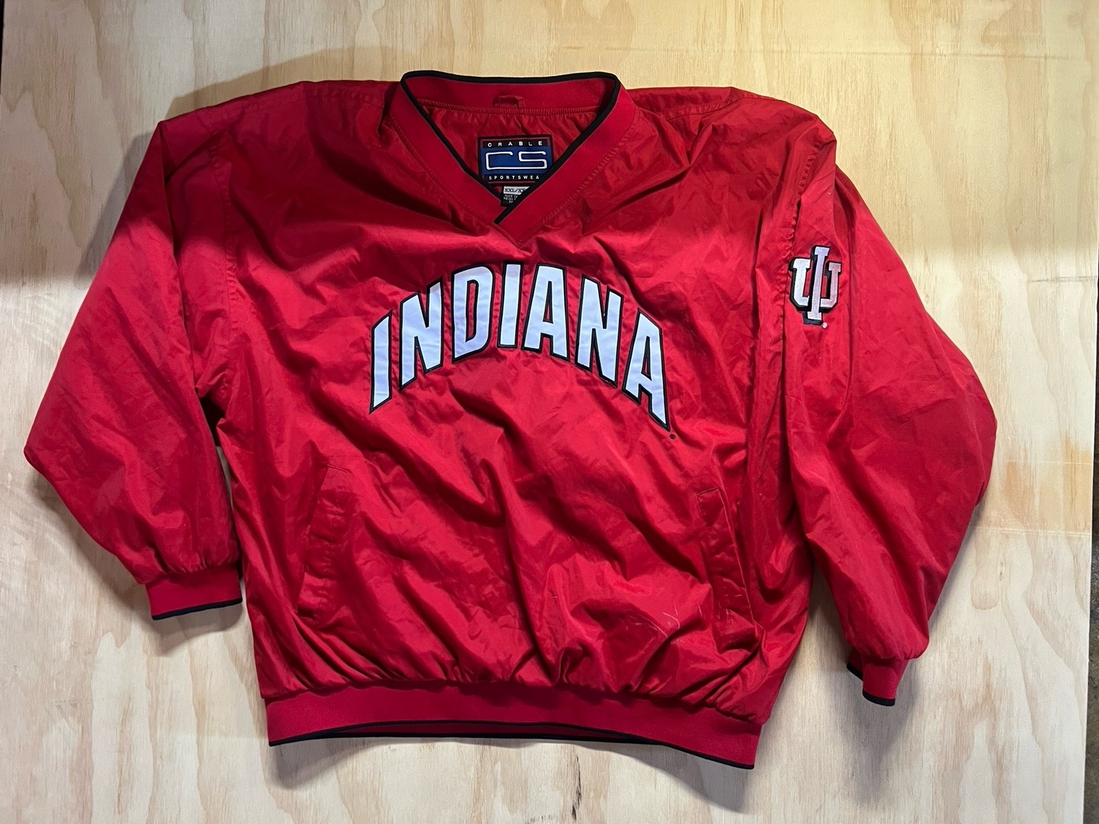 Vintage Crable sportswear Men’s Red IU Indiana University Pullover Large XXL