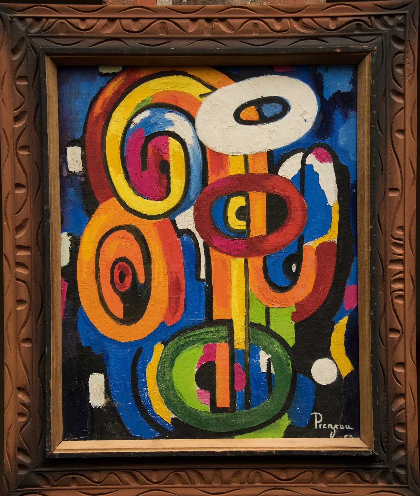 Haitian Painting by Barbara Prezeau Stephenson, signed, dated , framed