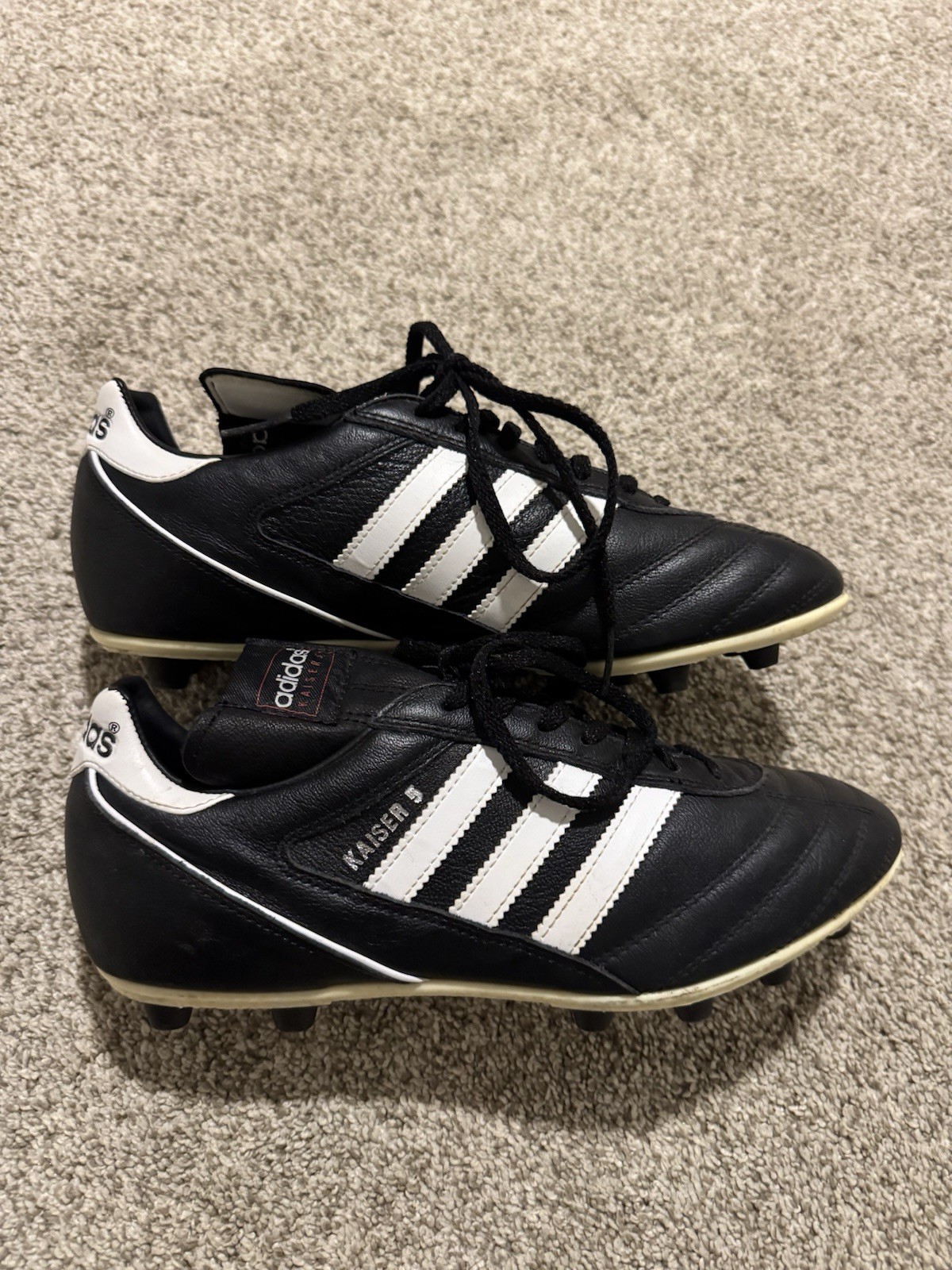 adidas Kaiser 5 Liga FG 033201 Made in Germany Men’s US 9 Black White Excellent
