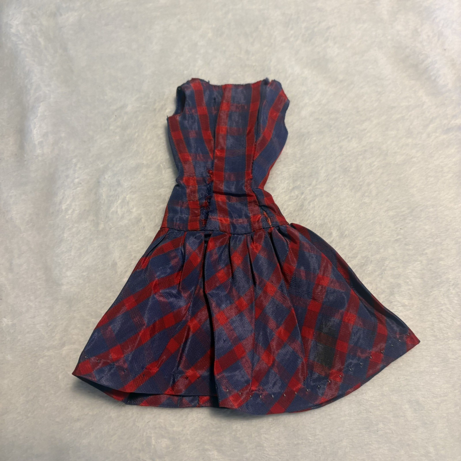 Vintage Mattel Barbie Doll #1651 BEAU TIME Dress Red & Blue No Bow TLC 1966 Vintage Mattel Barbie Doll #1651 BEAU TIME Dress Red & Blue No Bow TLC 1966