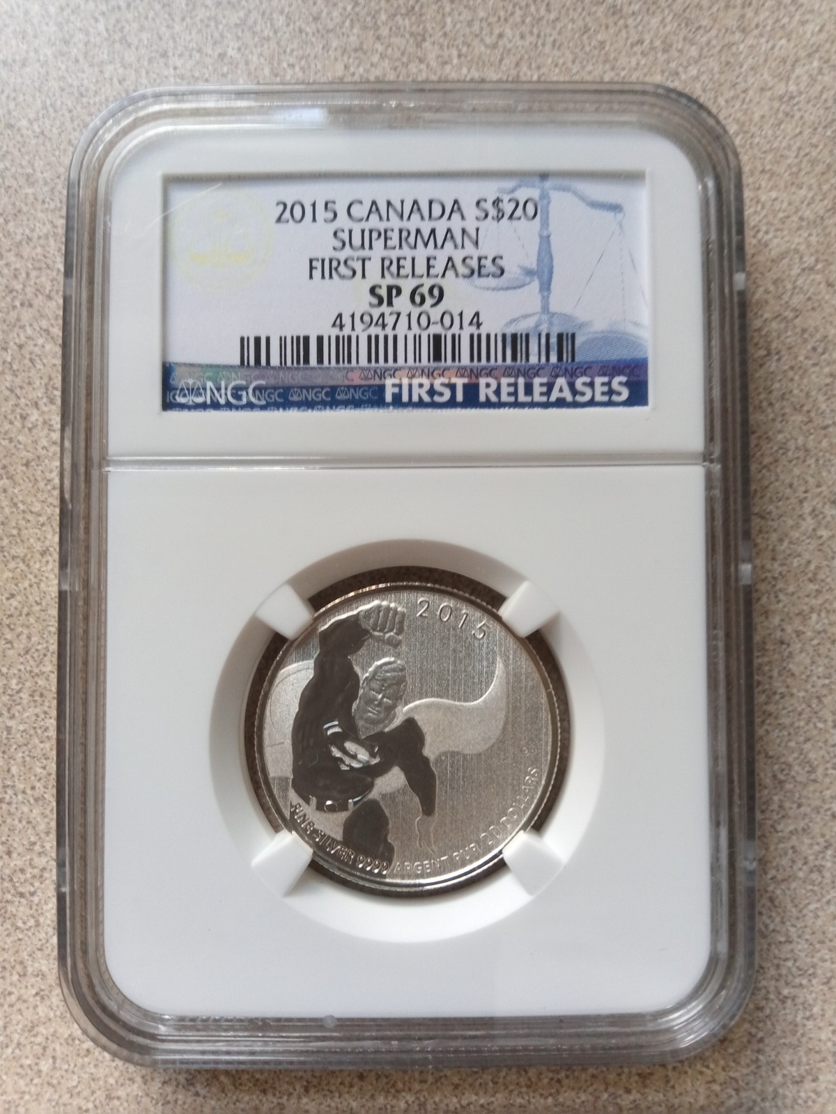 2015 CANADA NGC FIRST RELEASES SP69 SUPERMAN S$20S