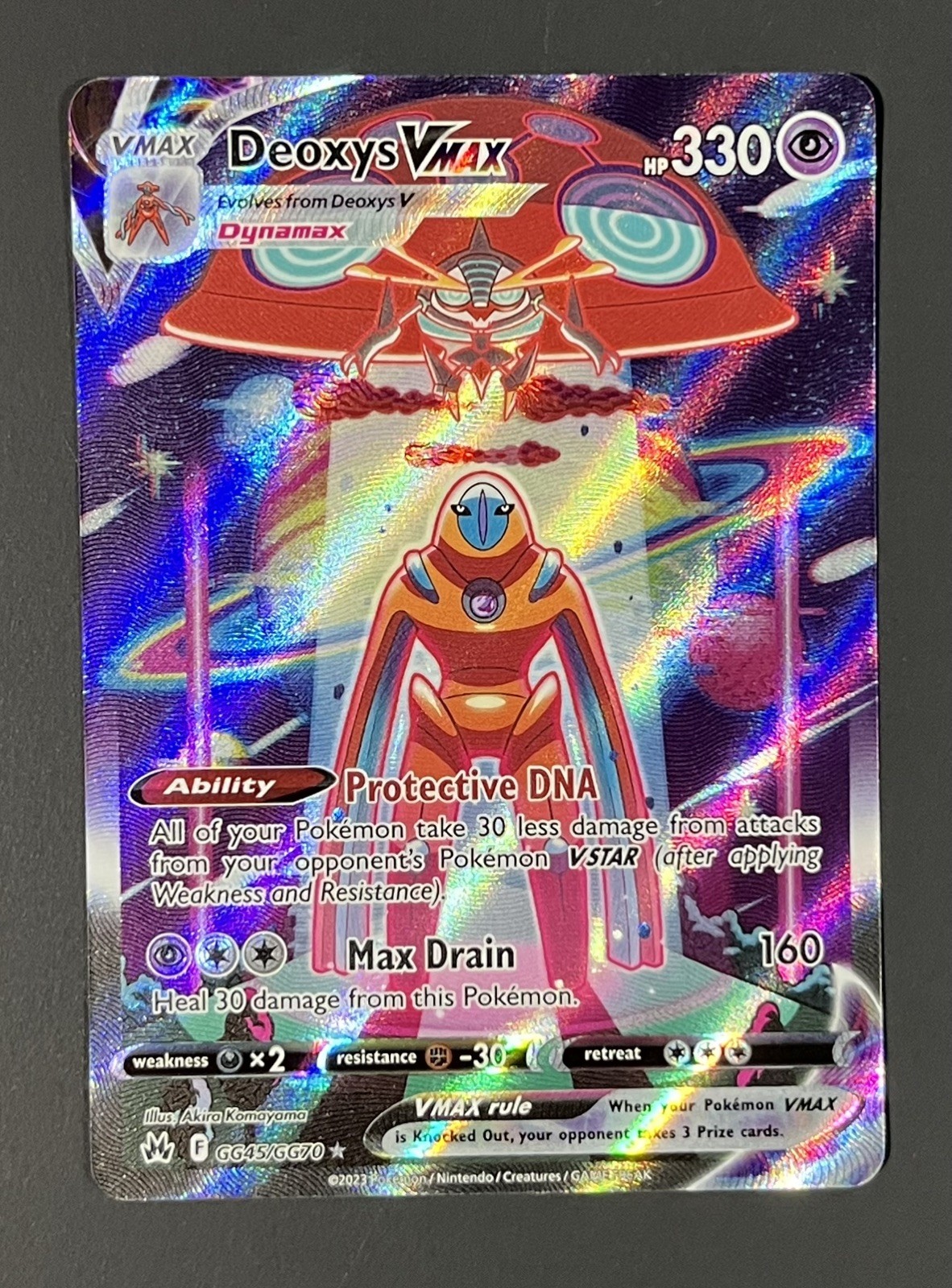 Pokemon Deoxys VMAX #GG45/GG70 English Crown Zenith Galarian Gallery Pokemon Deoxys VMAX #GG45/GG70 English Crown Zenith Galarian Gallery