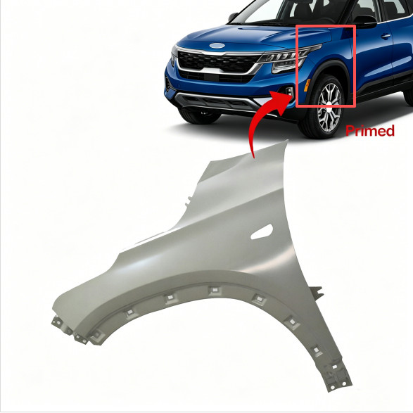 Fits Kia Seltos 2021-2024 2023 Front Fender W/Side Lamp Hole Primed Left