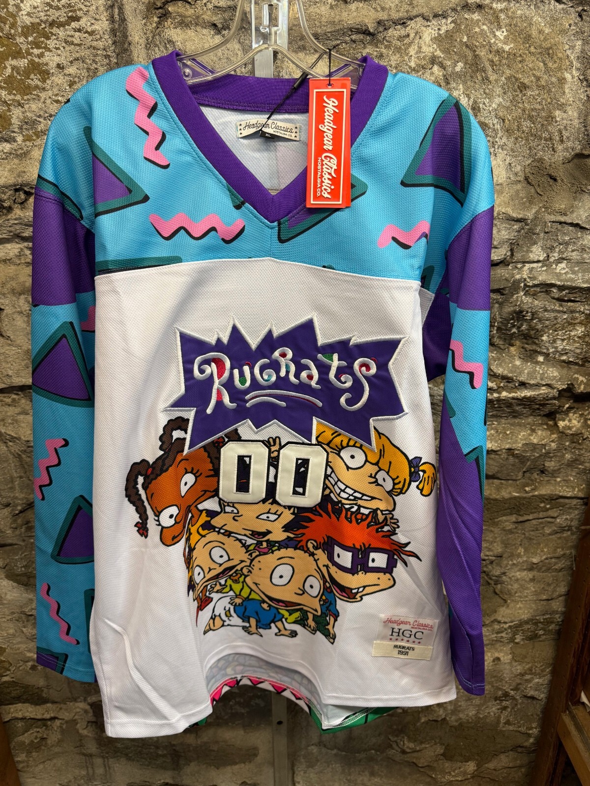 Rugrats Hockey Jersey Headgear Classics Reptar Cereal Nickelodeon NEW W TAGS