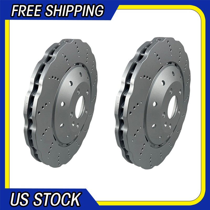 2Pcs FOR Lamborghini Huracan R8 Rs5 8T0615301 Front Brake Disc Rotors 365mm 2Pcs FOR Lamborghini Huracan R8 Rs5 8T0615301 Front Brake Disc Rotors 365mm