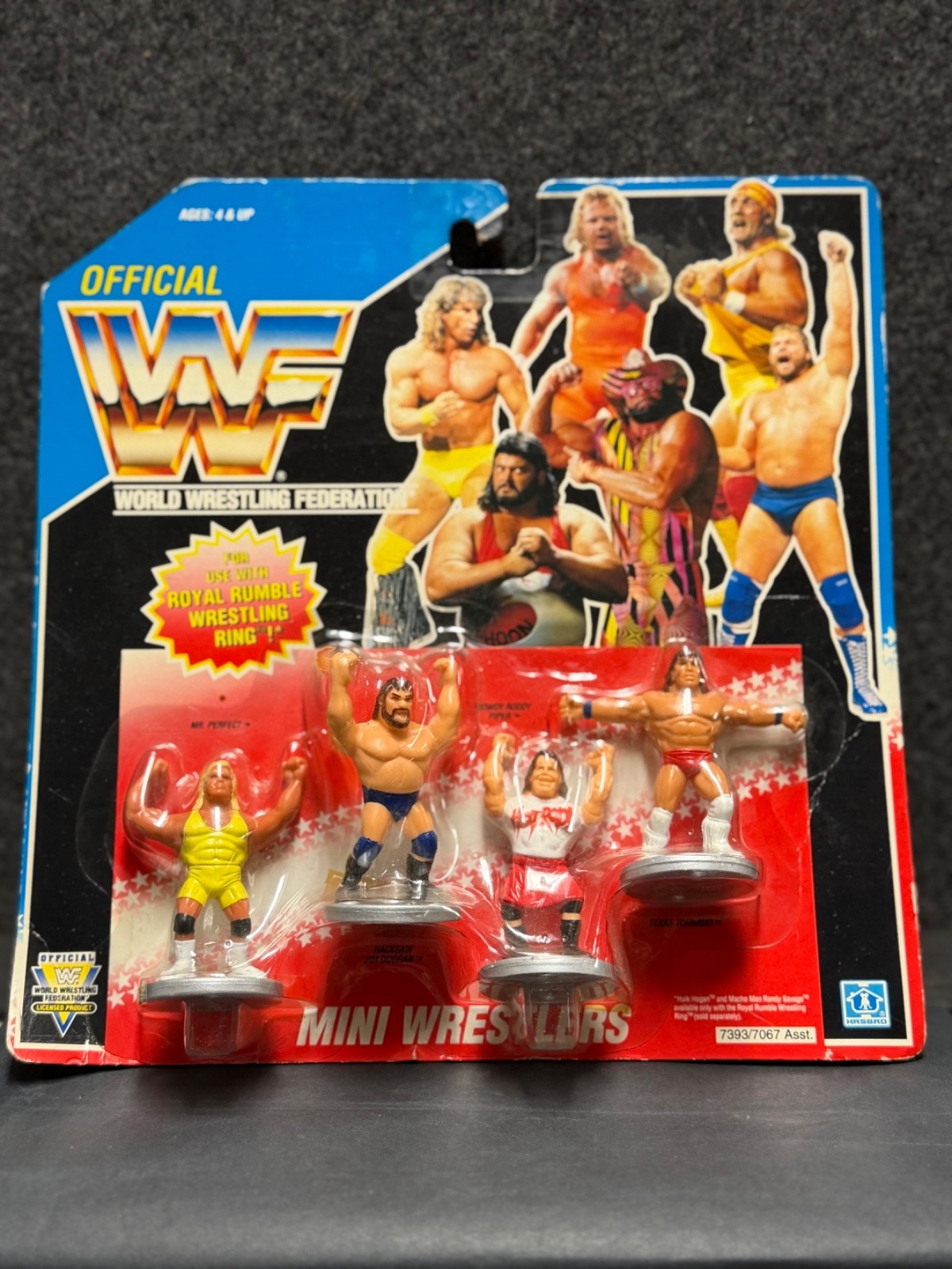 Vintage 1991 Hasbro WWF Mini Wrestlers 4 Pack Mr Perfect Piper Duggan Tornado Vintage 1991 Hasbro WWF Mini Wrestlers 4 Pack Mr Perfect Piper Duggan Tornado