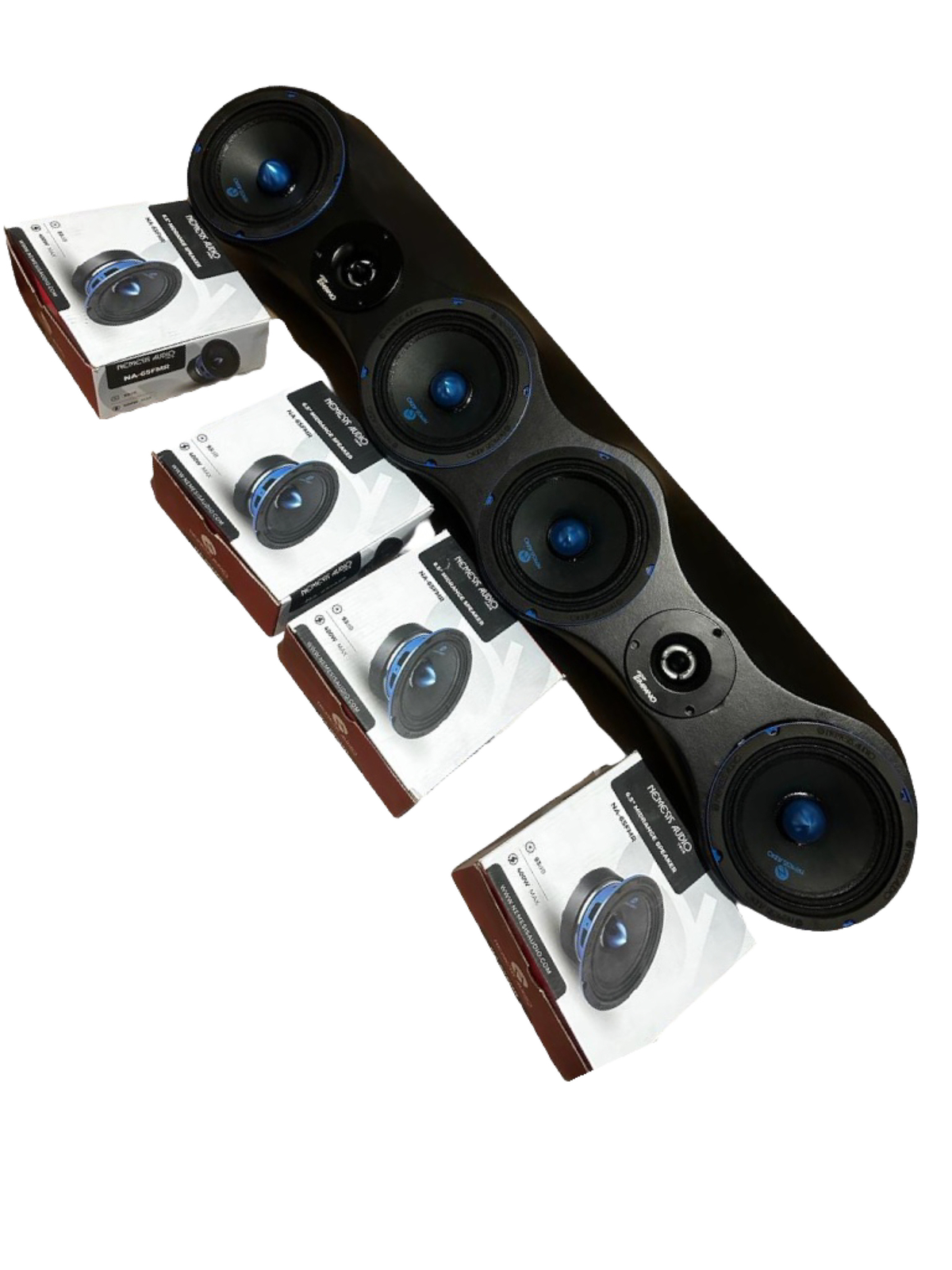 Universal 38” Sound Bar  Pod + 4 Mid Nemesis Pro 6.5 Great Deal Package 
