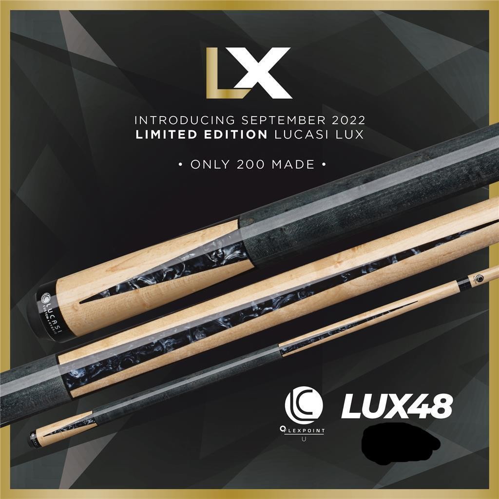 LUCASI LUX 48 CUSTOM CUE UNILOC 12.75MM LTD ONLY 200 MADE NEW 