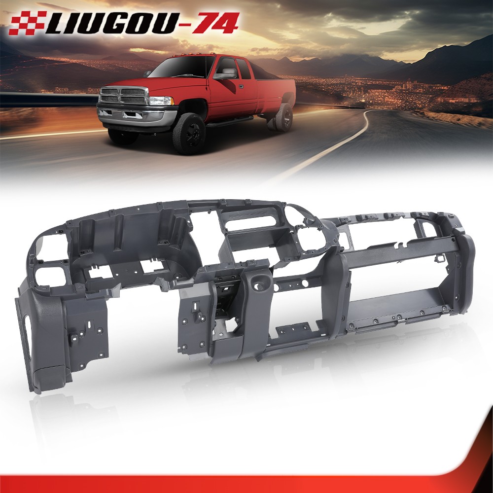 Fit For 1998-2001 Dodge Ram Gray Dash Dashboard Core Structure Frame Single Aux