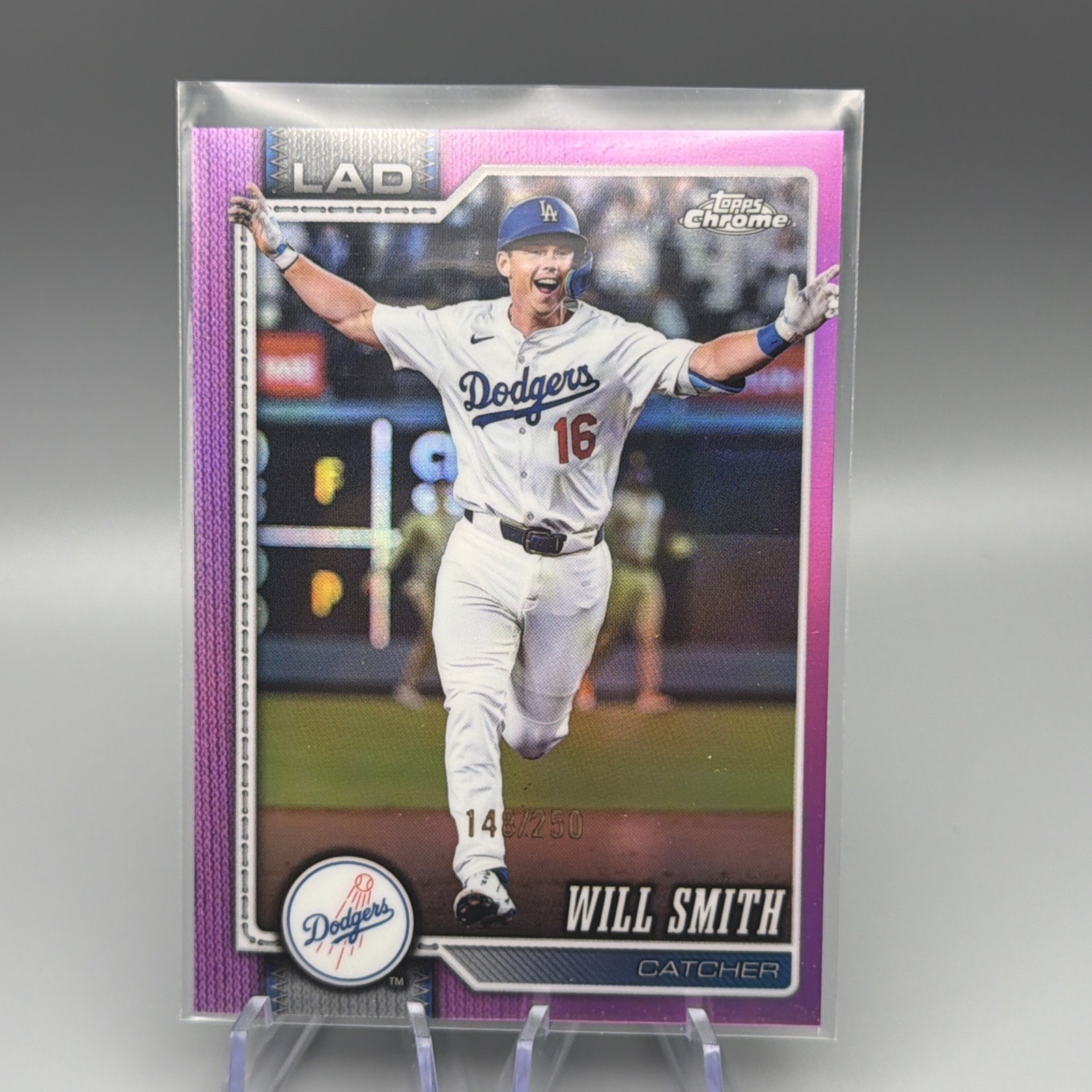 2026 Topps Chrome Will Smith Pink Refractor /250 LA Dodgers 2026 Topps Chrome Will Smith Pink Refractor /250 LA Dodgers
