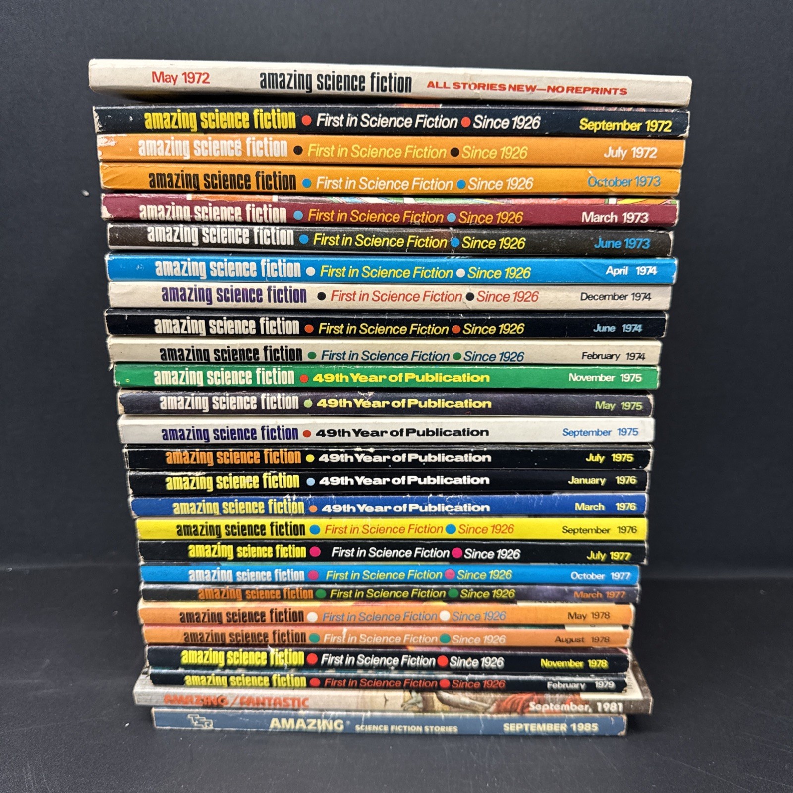 Vintage AMAZING Science Fiction/ Lot Of 26 Books (1970s-1980s) Vintage AMAZING Science Fiction/ Lot Of 26 Books (1970s-1980s)
