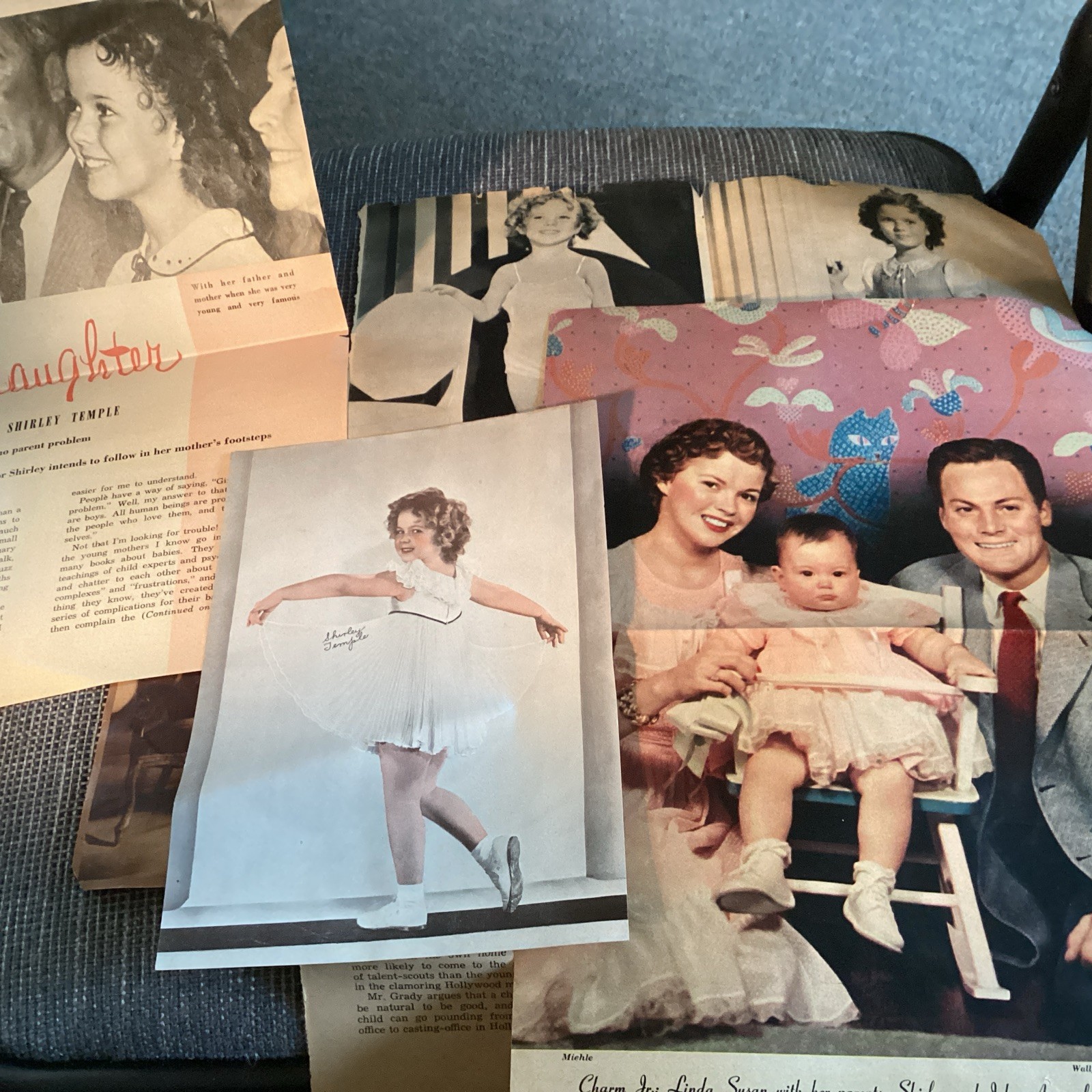 SHIRLEY TEMPLE - Assorted Lot of Paper Clippings / Articles Some Dated 1940’s SHIRLEY TEMPLE - Assorted Lot of Paper Clippings / Articles Some Dated 1940’s