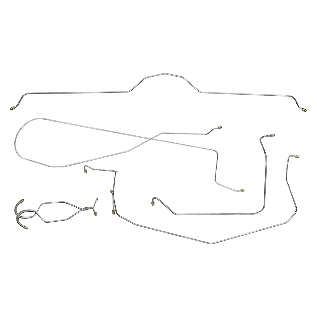1965 Chevrolet Corvette MANUAL Disc Complete Brake Line Kit Set 7pc STAINLESS