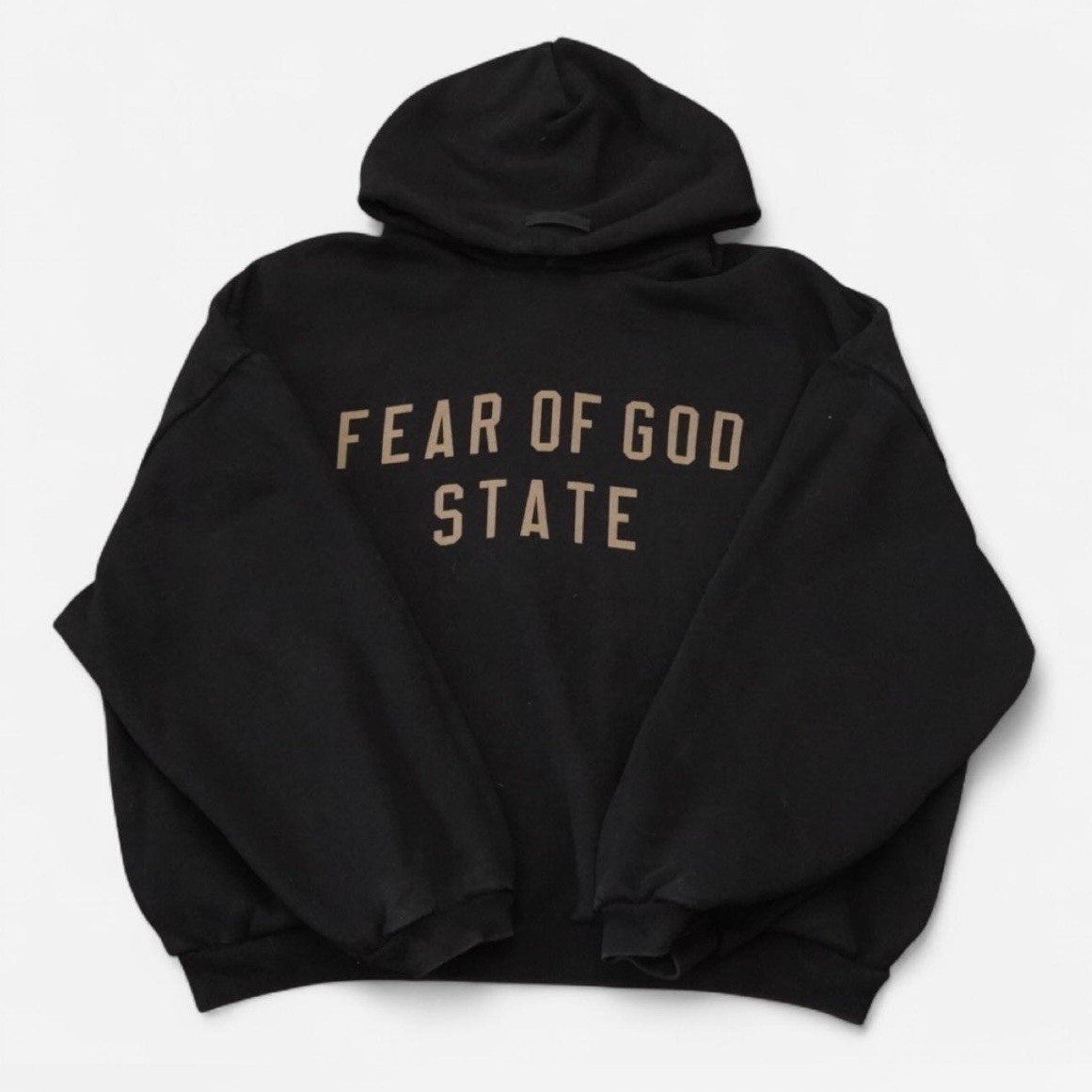 Fear of God State Essentials Black Gold Mens Small Oversized FOG Fear of God State Essentials Black Gold Mens Small Oversized FOG