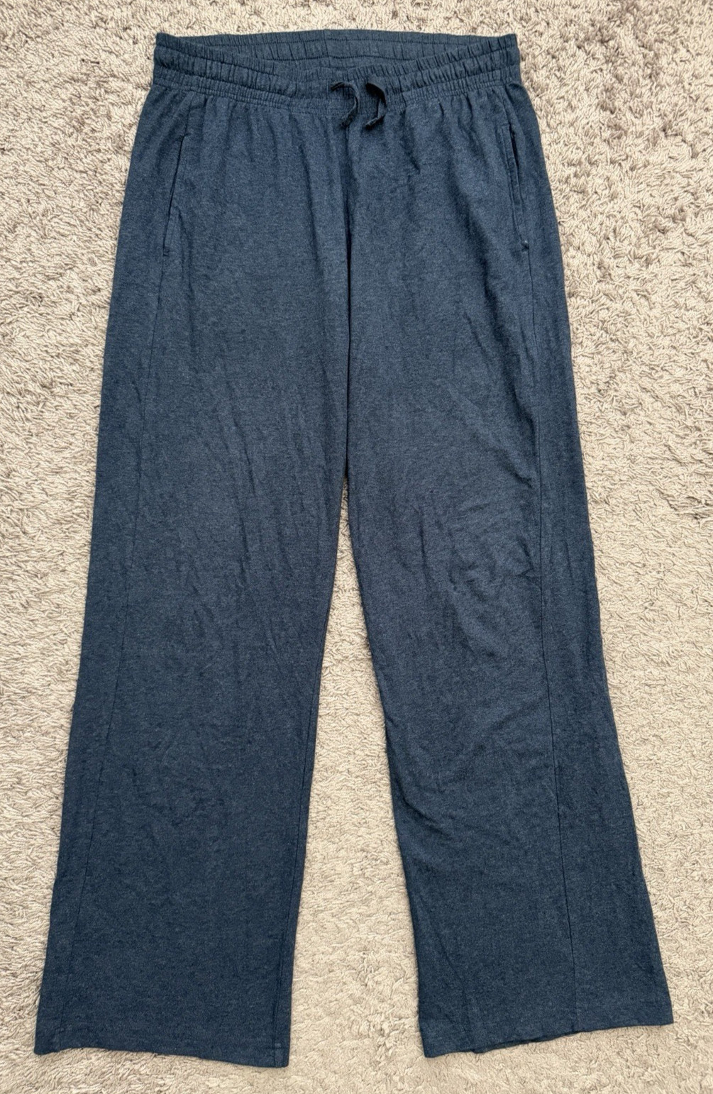 Pact Pants Adult Medium Blue Sweatpants Elastic Waist Drawstring Lightweight