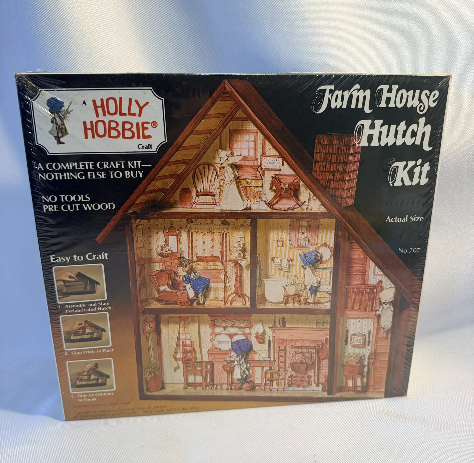 Vintage Holly Hobbie Farm House Hutch Kit No. 707 NEW Factory Sealed Dated 1974