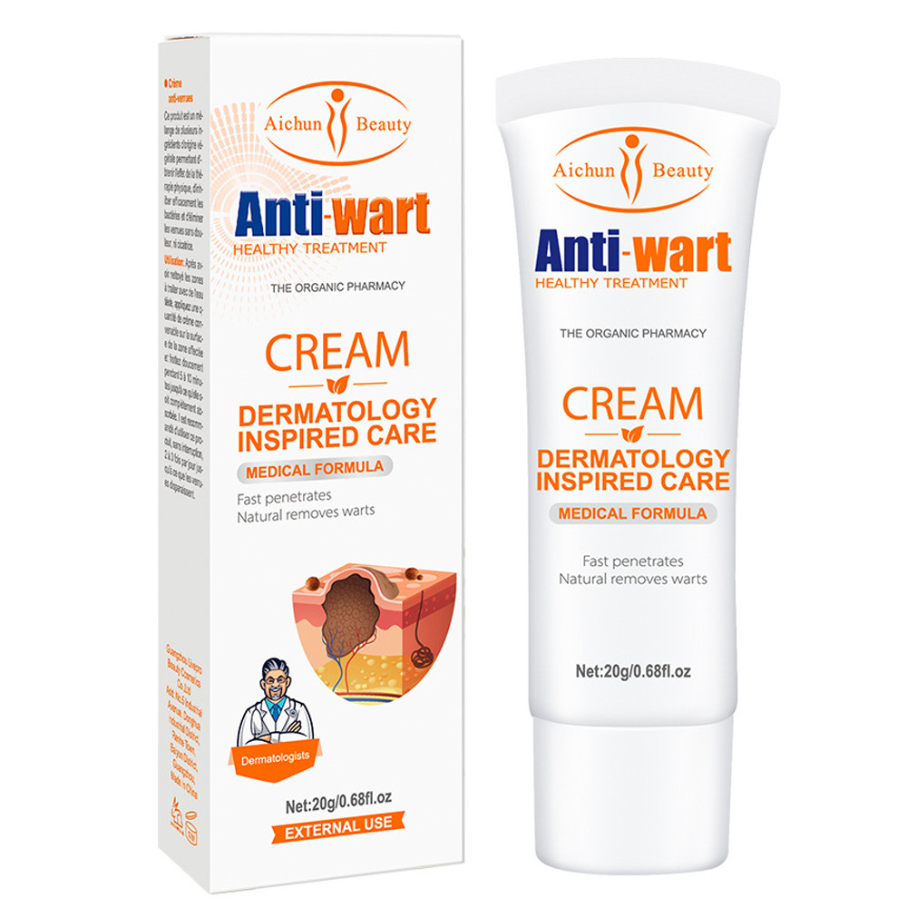 Aichun Beauty Anti-Wart Cream Wart Remover Ointment for Plantar Flat Genital 20g Aichun Beauty Anti-Wart Cream Wart Remover Ointment for Plantar Flat Genital 20g