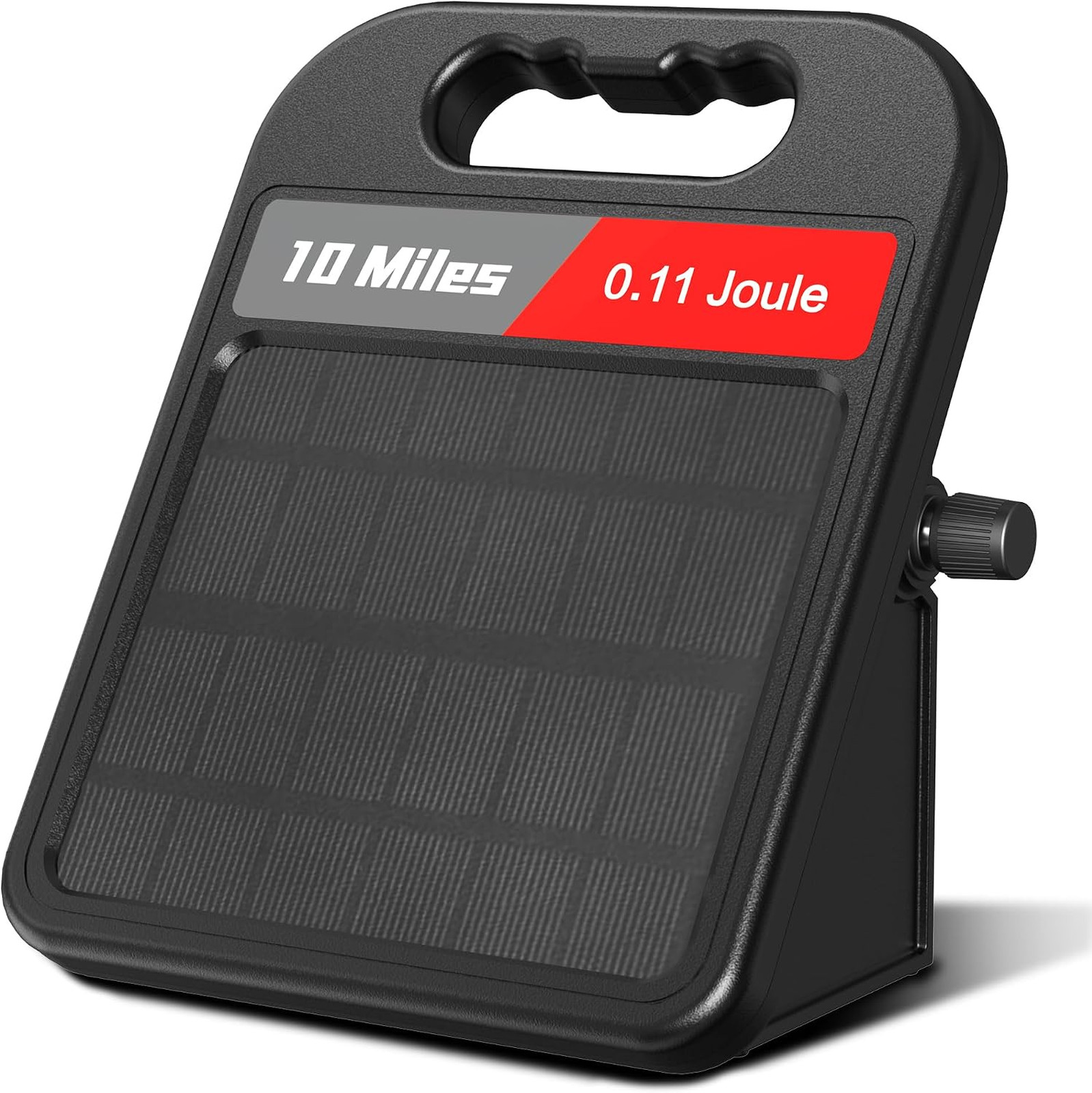 10 Mile Solar Fence Charger 0.11J Electric Fence Energizer with Day Night Mode