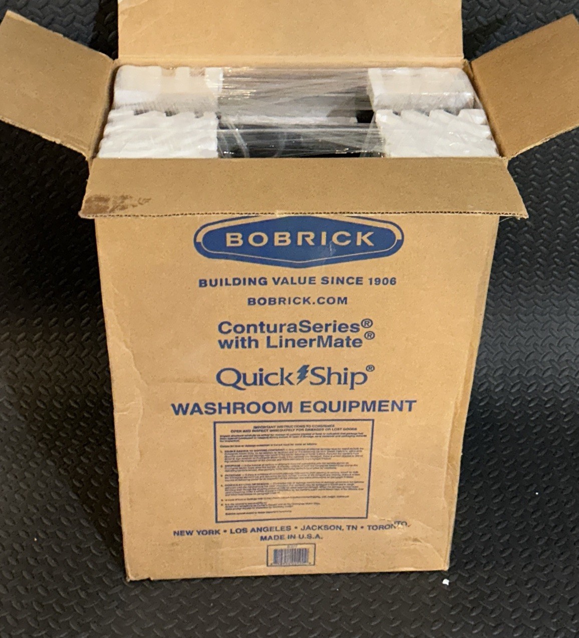 Bobrick B-277 Contura Surface Mounted Waste Trash Receptacle SS 12.75-gal Satin