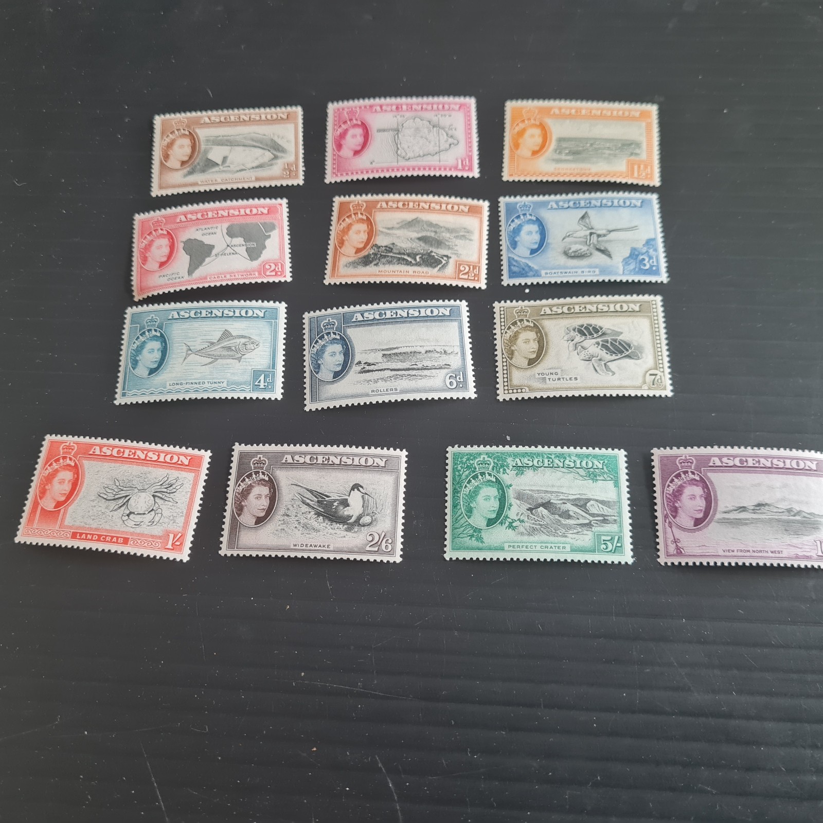 ASCENSION 1956 SG 57-69 DEFINITIVES  MNH
