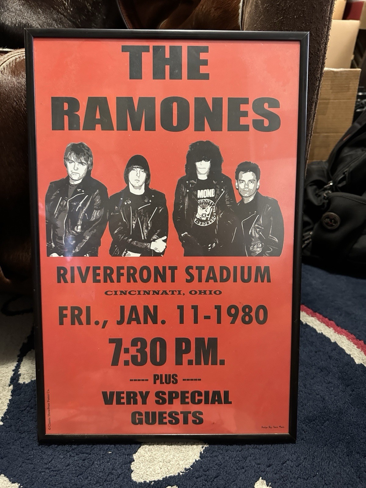 Ramones Framed Concert Poster 17”x 11” Ramones Framed Concert Poster 17”x 11”