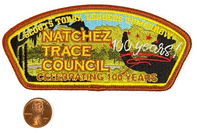 MERGED BOY SCOUT BSA NATCHEZ TRACE COUNCIL MS OA 748 CENTENNIAL BROWN BDR CSP