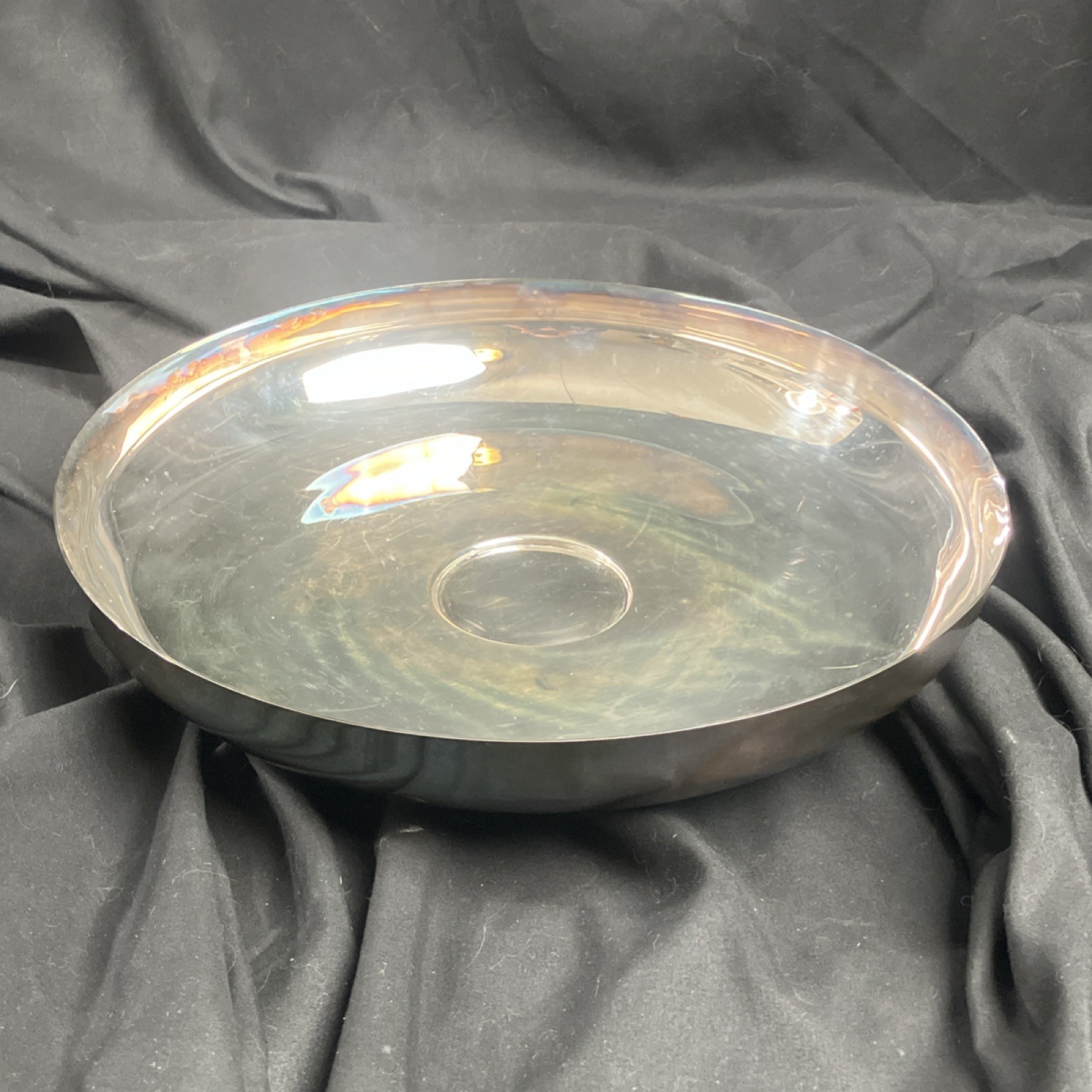 Vintage Academy Silverplate Bowl 541 Silver on Copper about 12.5” Diameter 1957 Vintage Academy Silverplate Bowl 541 Silver on Copper about 12.5” Diameter 1957