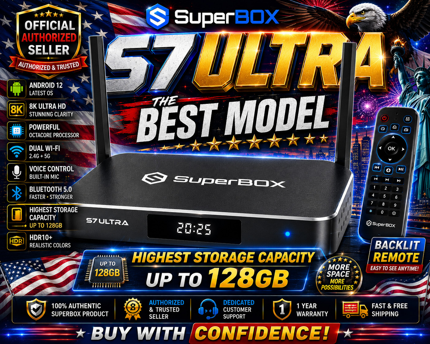 🔥🔥🔥SUPERBOX S7 ULTRA BEST MODEL SAME DAY SHIP FAST 2ND DAY AIR ✈️ 🔥🔥🔥SUPERBOX S7 ULTRA BEST MODEL SAME DAY SHIP FAST 2ND DAY AIR ✈️