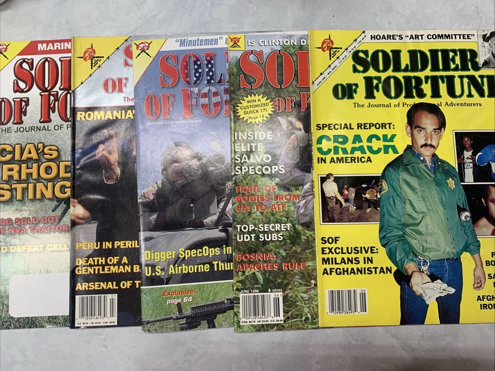 Lot Of Vintage Soldier Of Fortune SoF Magazines 1980s 1990s 2000s