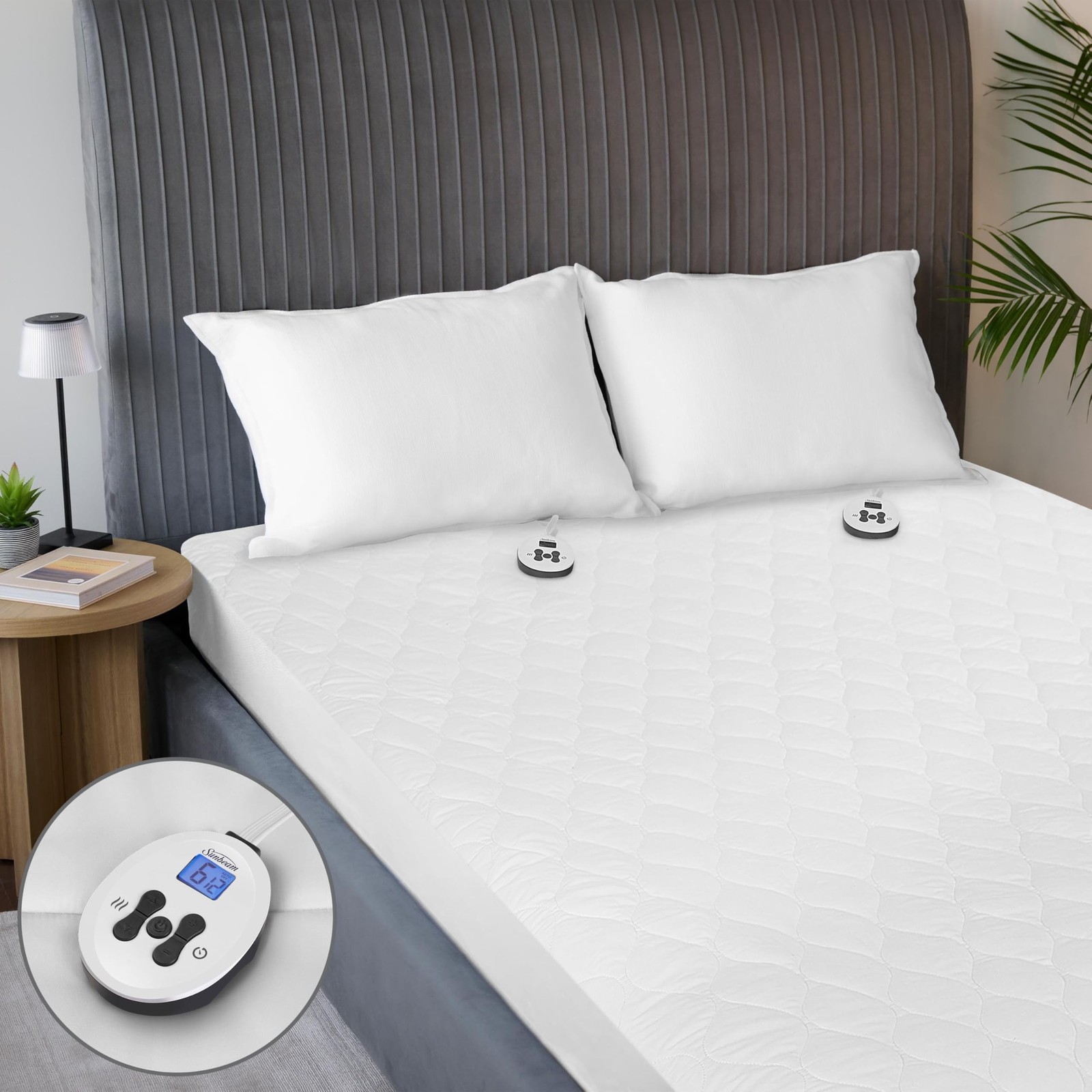 Sunbeam Restful Quilted Water Resistant Heated Mattress Pad - Queen Sunbeam Restful Quilted Water Resistant Heated Mattress Pad - Queen