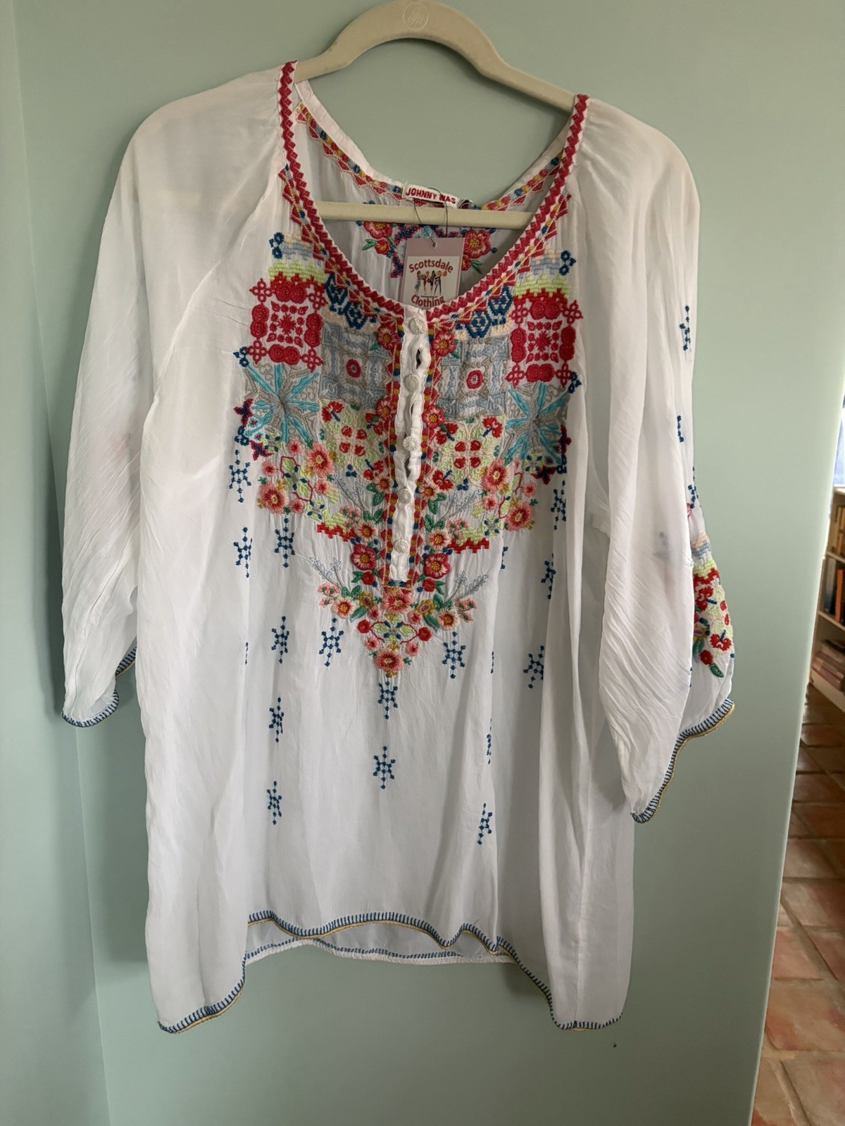 johnny was large embroidered Blouse johnny was large embroidered Blouse