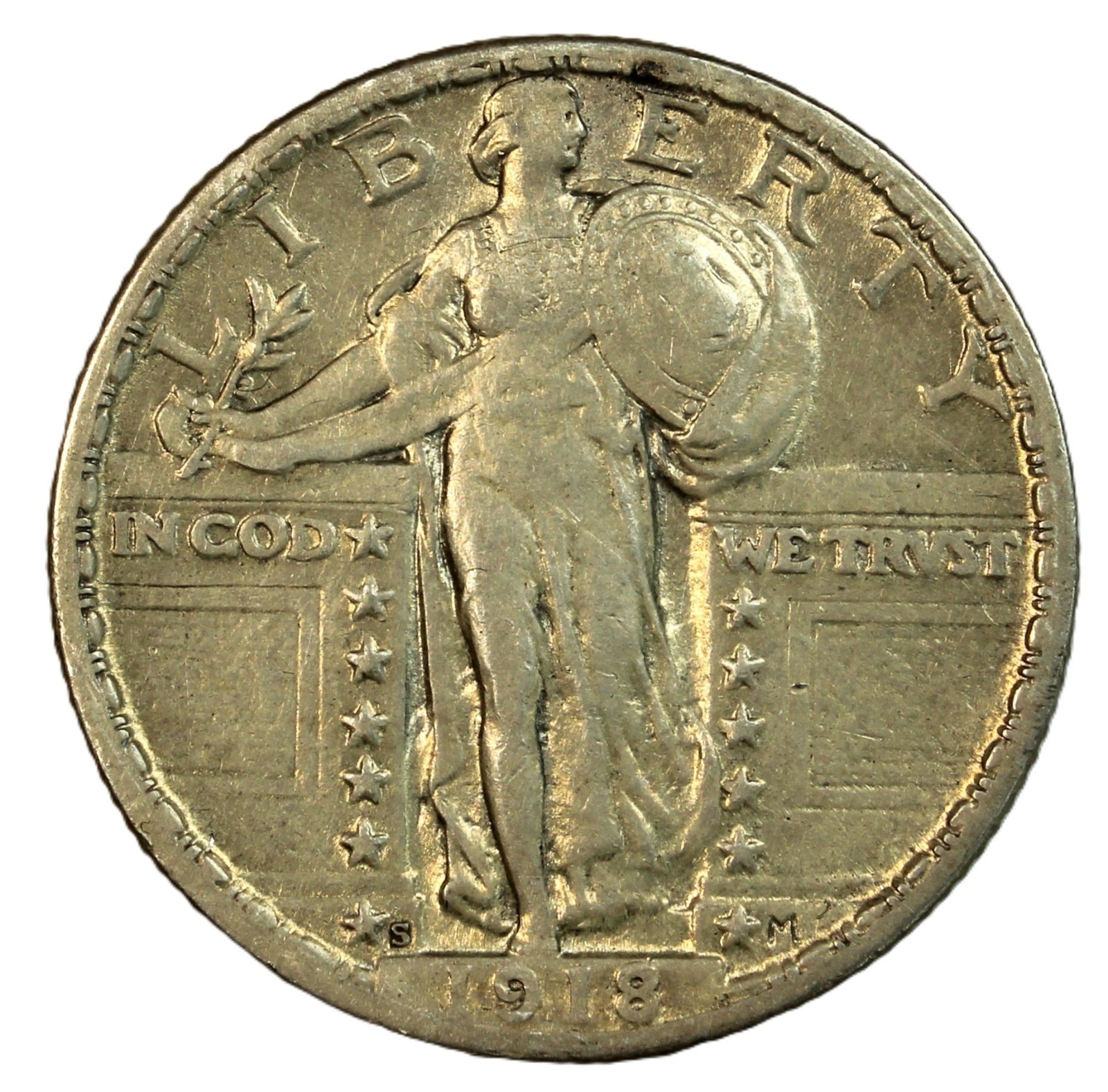 1918 s standing liberty quarter- Choice AU - SMH1549 1918 s standing liberty quarter- Choice AU - SMH1549