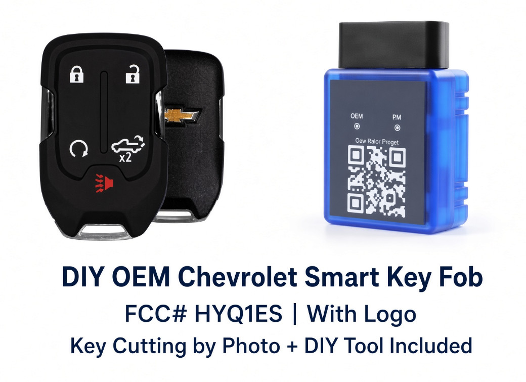 DIY OEM Chevy Silverado 2021-2023 Smart Key HYQ1ES + Key Cutting DIY OEM Chevy Silverado 2021-2023 Smart Key HYQ1ES + Key Cutting