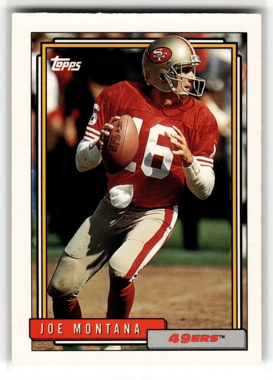Joe Montana 1992 Topps #719 San Francisco 49ers Notre Dame HOF Joe Montana 1992 Topps #719 San Francisco 49ers Notre Dame HOF