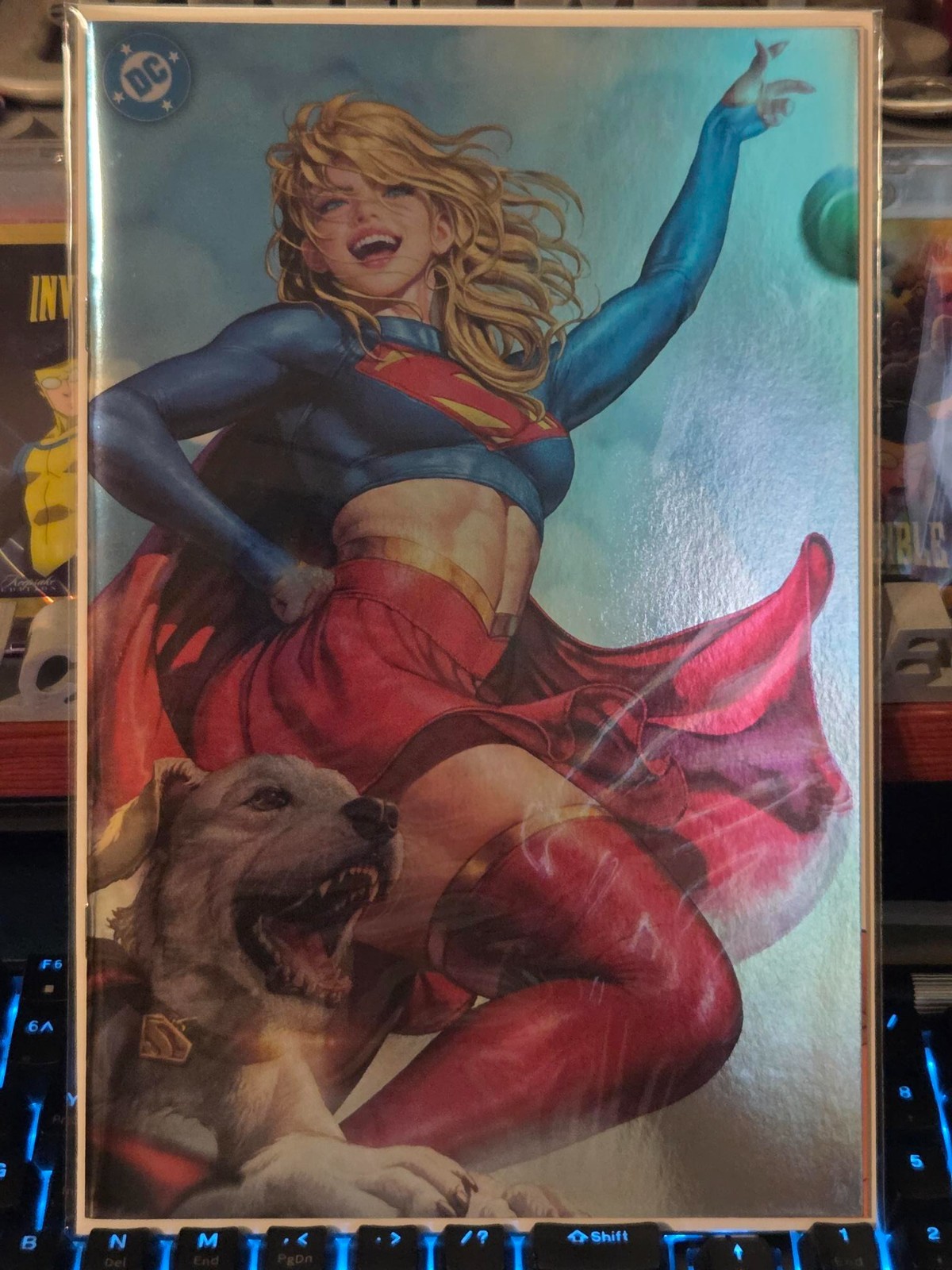 💥 Supergirl and the Legion of Super-Heroes #23 Kyuyong Eom Gold Virgin Foil 💥